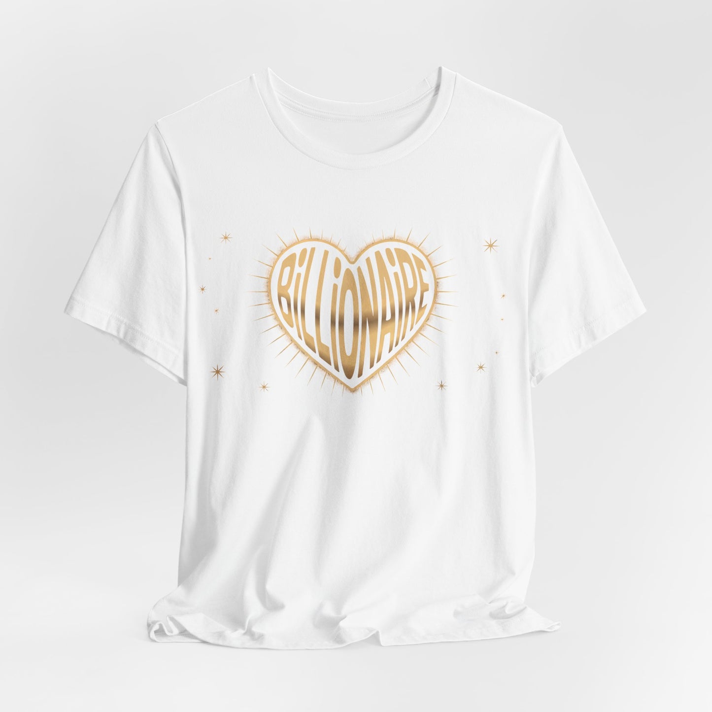 Billionaire Heart Tee, Unisex Jersey Short Sleeve Shirt, Casual Tee for Success Enthusiasts, Gift for Entrepreneurs, Motivational T-Shirt