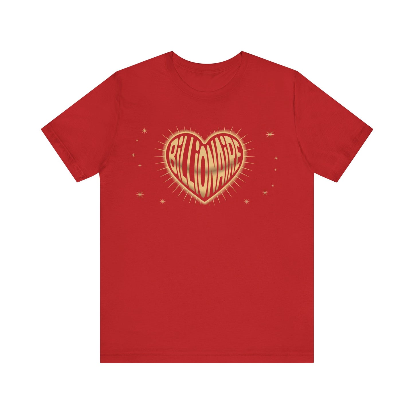 Billionaire Heart Tee, Unisex Jersey Short Sleeve Shirt, Casual Tee for Success Enthusiasts, Gift for Entrepreneurs, Motivational T-Shirt
