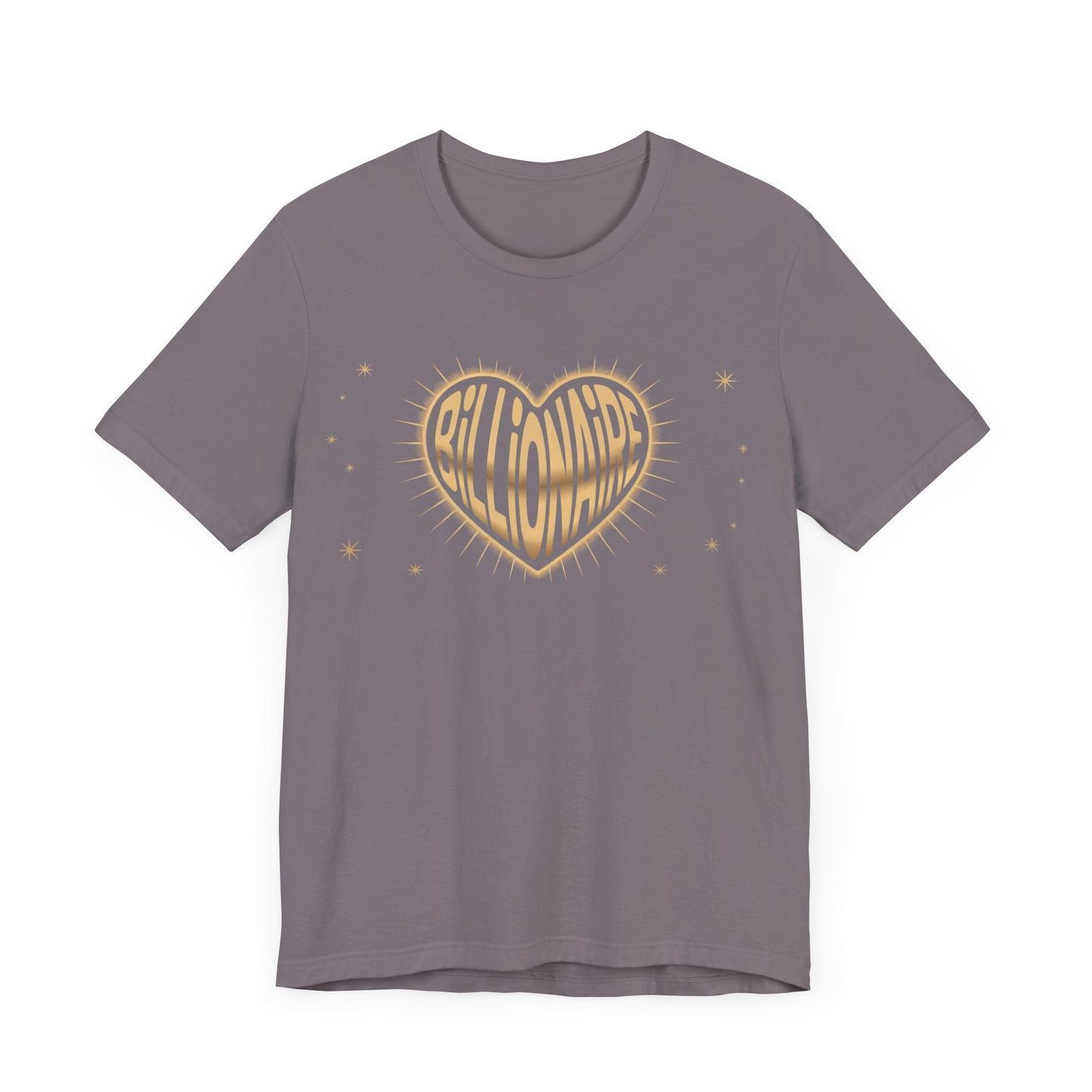 Billionaire Heart Tee, Unisex Jersey Short Sleeve Shirt, Casual Tee for Success Enthusiasts, Gift for Entrepreneurs, Motivational T-Shirt