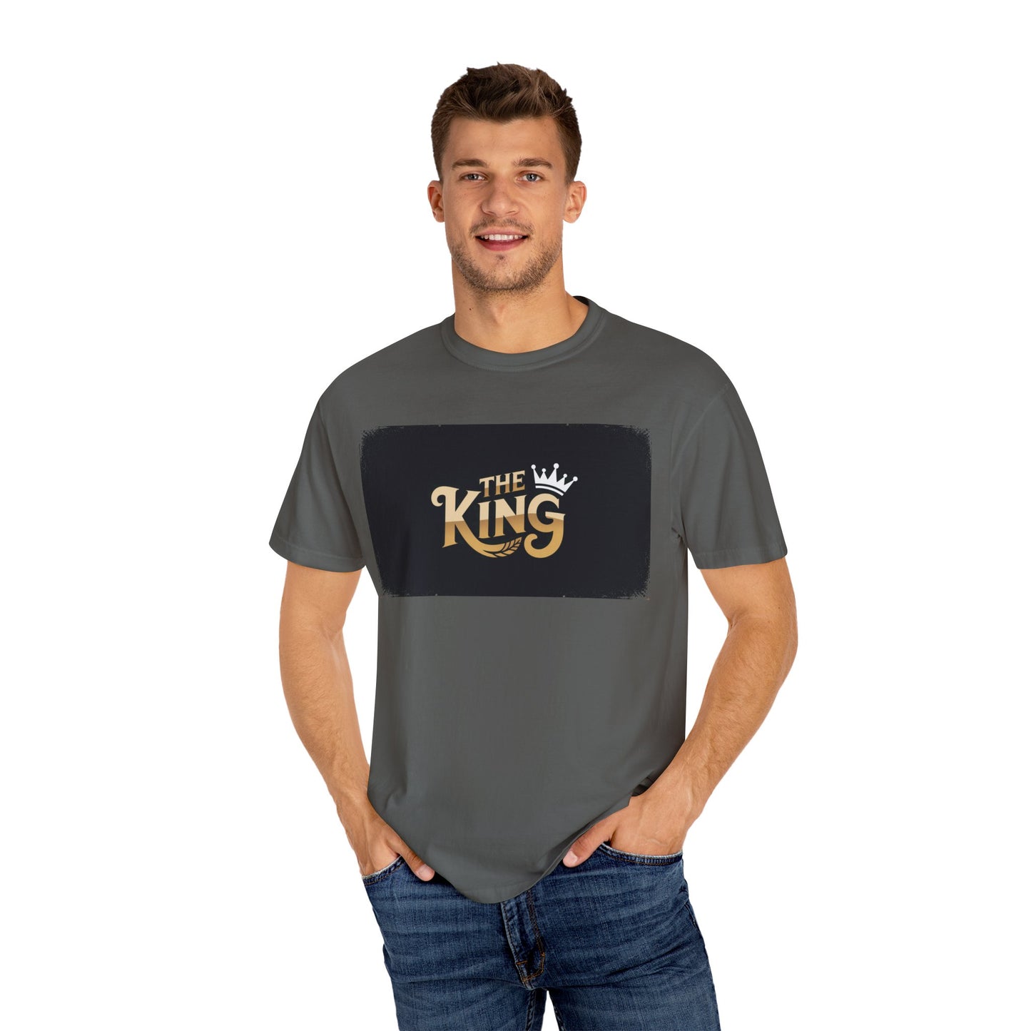 The King Garment-Dyed Unisex T-Shirt - Perfect for Father's Day, Birthdays, Casual Wear, Gifts for Him, Regal Style
