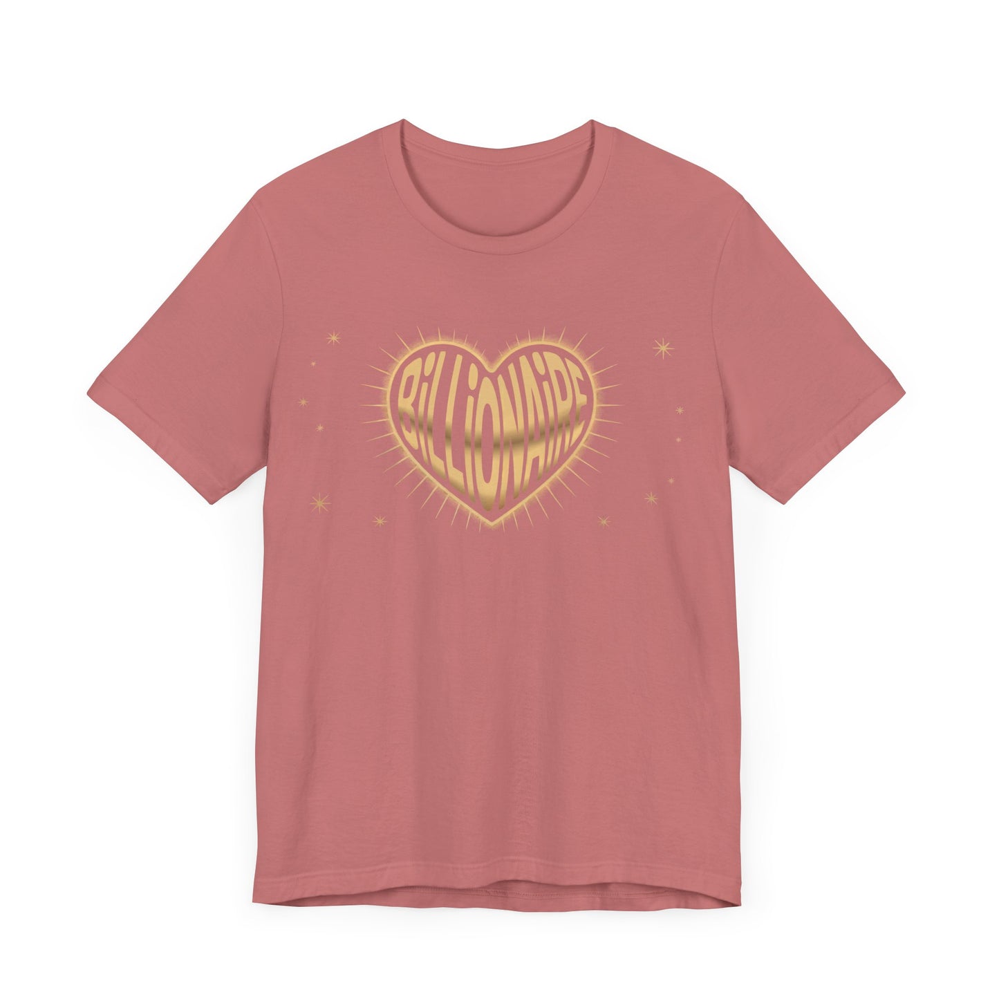 Billionaire Heart Tee, Unisex Jersey Short Sleeve Shirt, Casual Tee for Success Enthusiasts, Gift for Entrepreneurs, Motivational T-Shirt