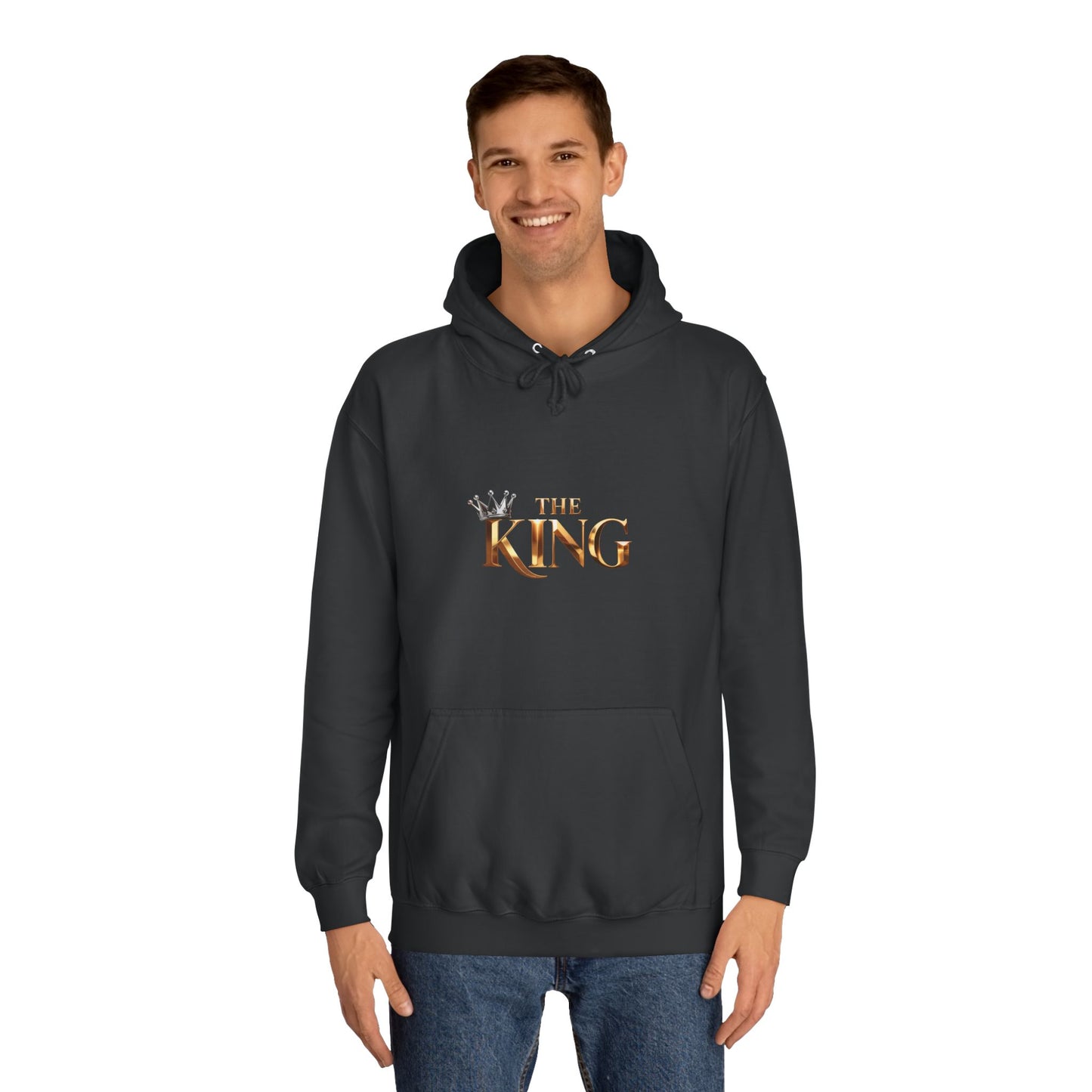 Cool Unisex College Hoodie with 'King' Print, Perfect for Students, Gifts, Casual Wear, College Events, Street Style