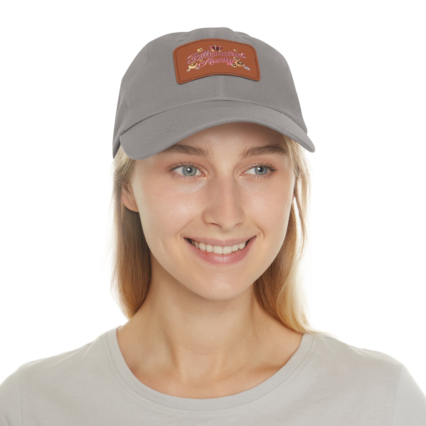 Stylish Dad Hat with Leather Patch, Billionaire Aunt Cap, Casual Fashion Gift, Trendy Accessories, Perfect for Birthdays & Holidays