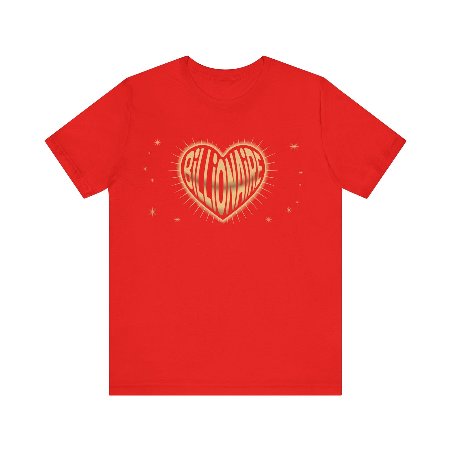 Billionaire Heart Tee, Unisex Jersey Short Sleeve Shirt, Casual Tee for Success Enthusiasts, Gift for Entrepreneurs, Motivational T-Shirt
