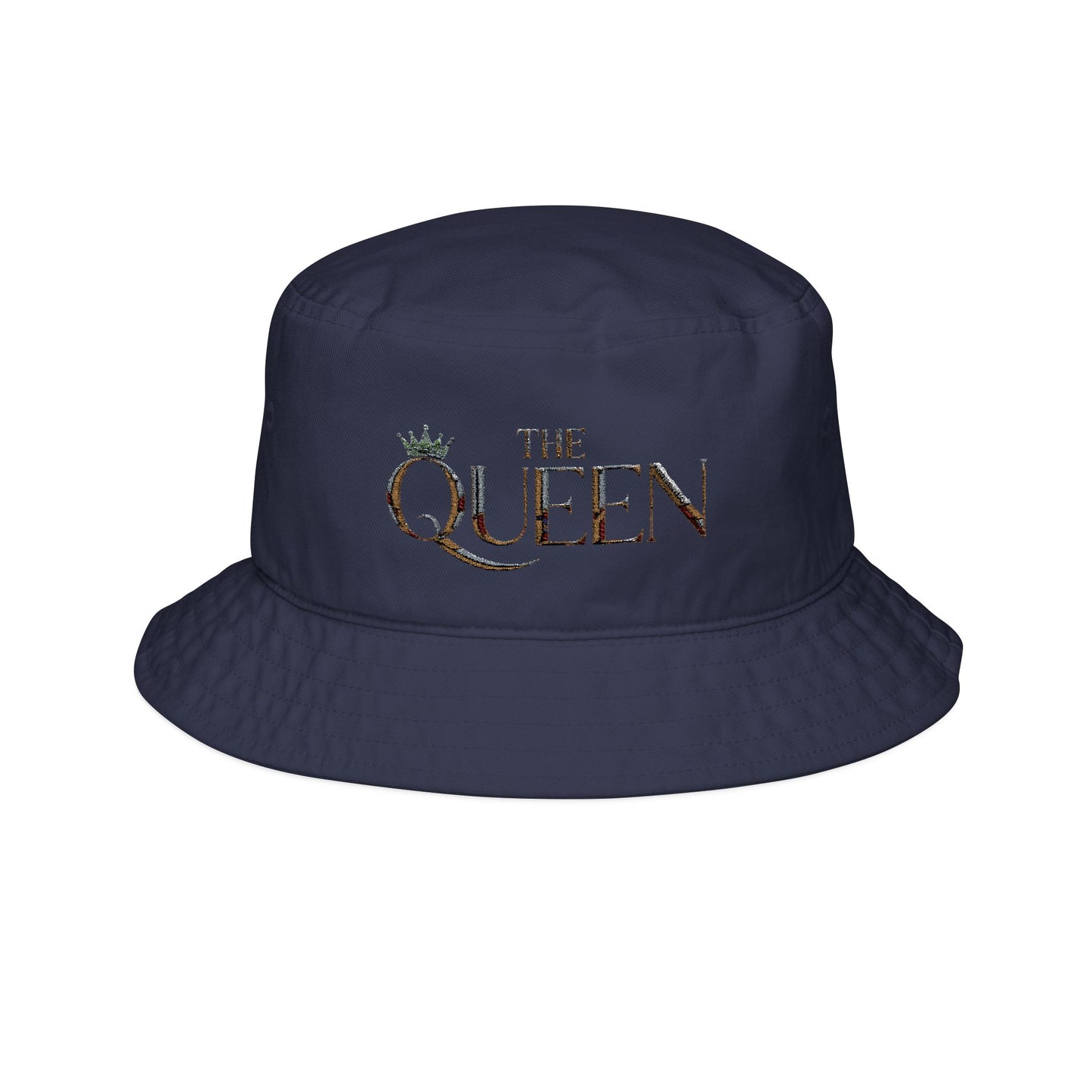 Embroidered Queen Bucket Hat, Summer Style Hat, Unique Gift for Her, Festival Accessory, Trendy Sun Hat