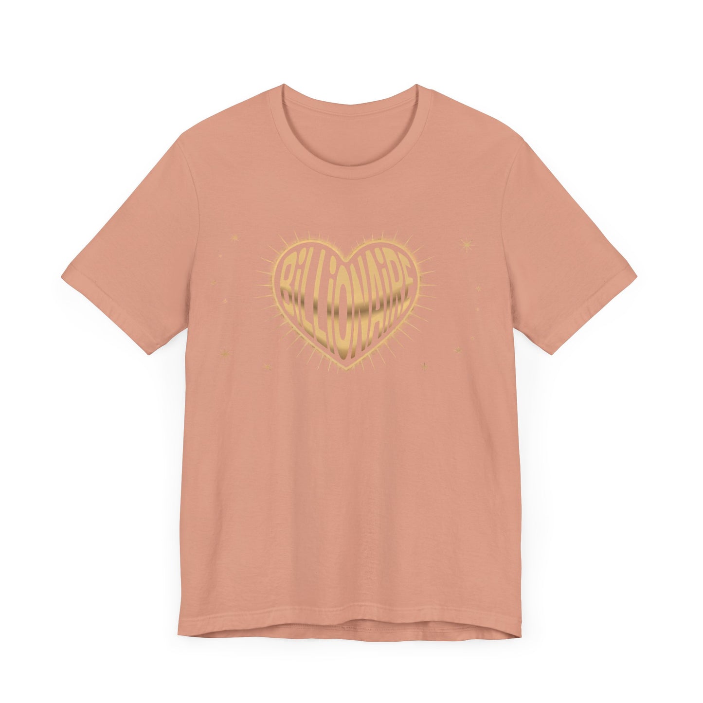 Billionaire Heart Tee, Unisex Jersey Short Sleeve Shirt, Casual Tee for Success Enthusiasts, Gift for Entrepreneurs, Motivational T-Shirt