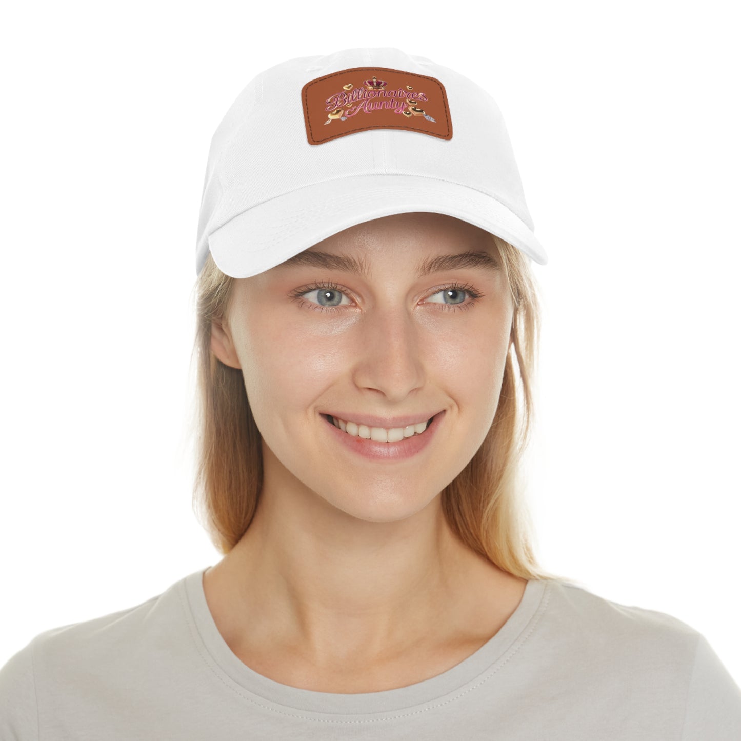 Stylish Dad Hat with Leather Patch, Billionaire Aunt Cap, Casual Fashion Gift, Trendy Accessories, Perfect for Birthdays & Holidays