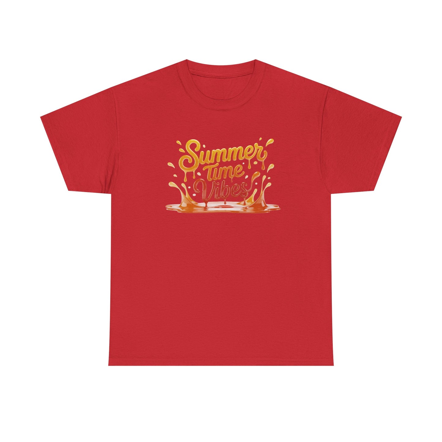 Summer Time Vibes Unisex Heavy Cotton Tee, Casual Summer Clothing, Beachwear, Vacation Top, Gift for Friends