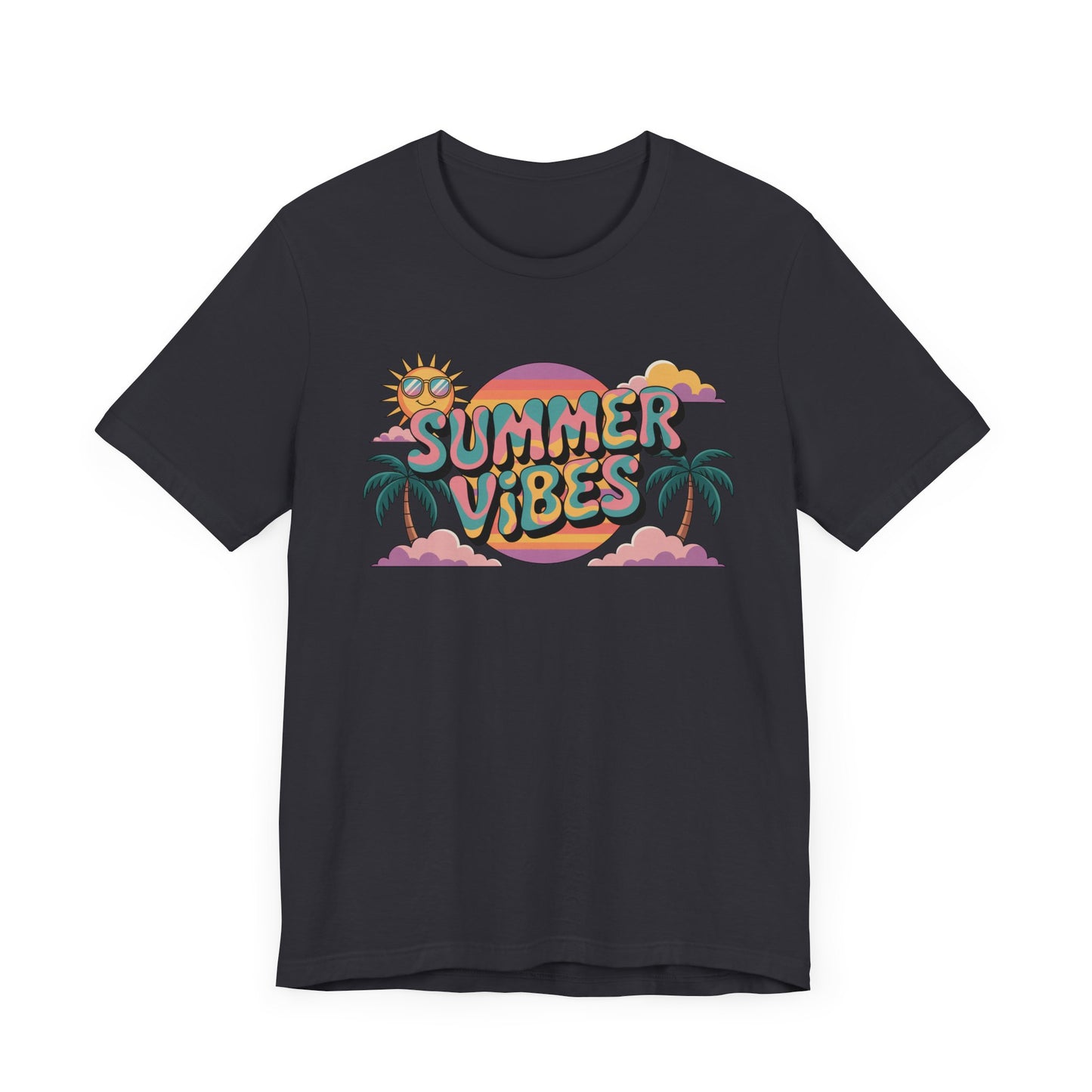 Summer Vibes Graphic Tee, Beachwear, Vacation Shirt, Gift for Sun Lovers, Retro Summer Apparel, Unisex T-Shirt