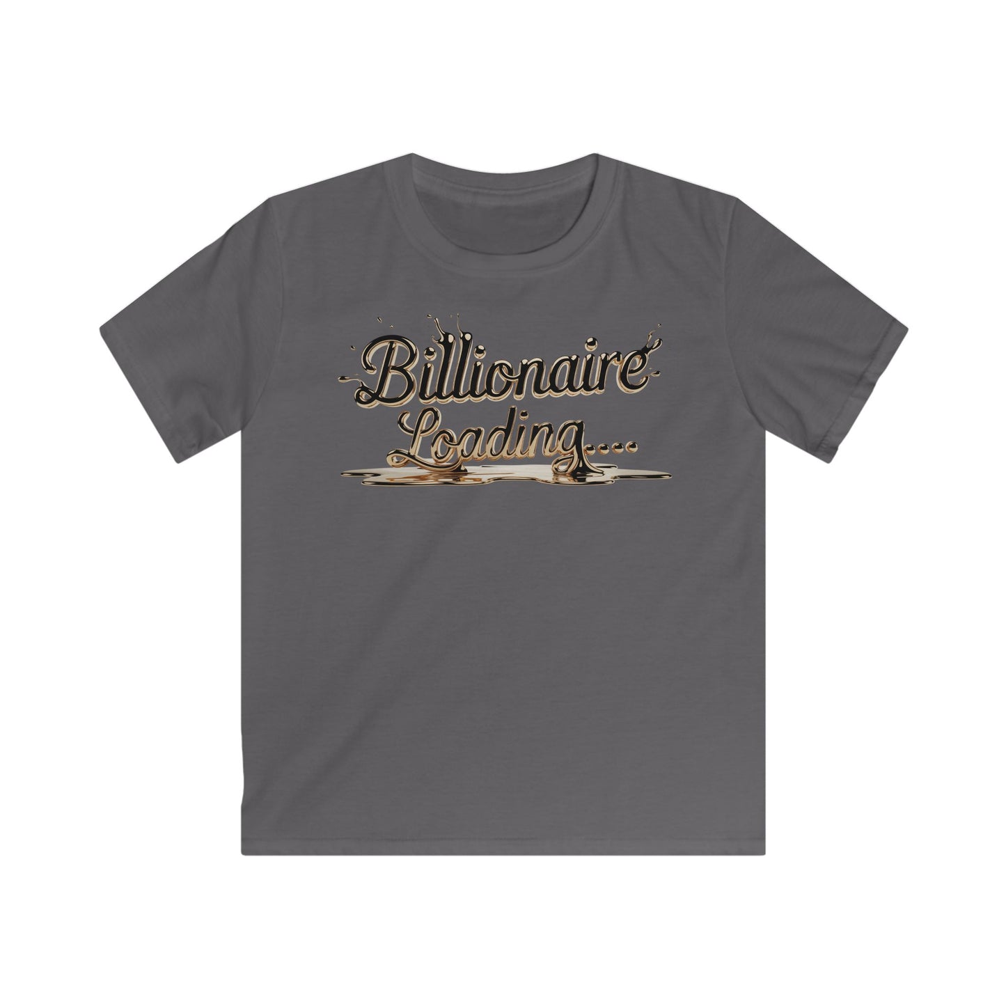 Kids Billionaire Loading Tee, Funny T-Shirt, Youth Humor Shirt, Birthday Gift, Playful Style, Summer Wear