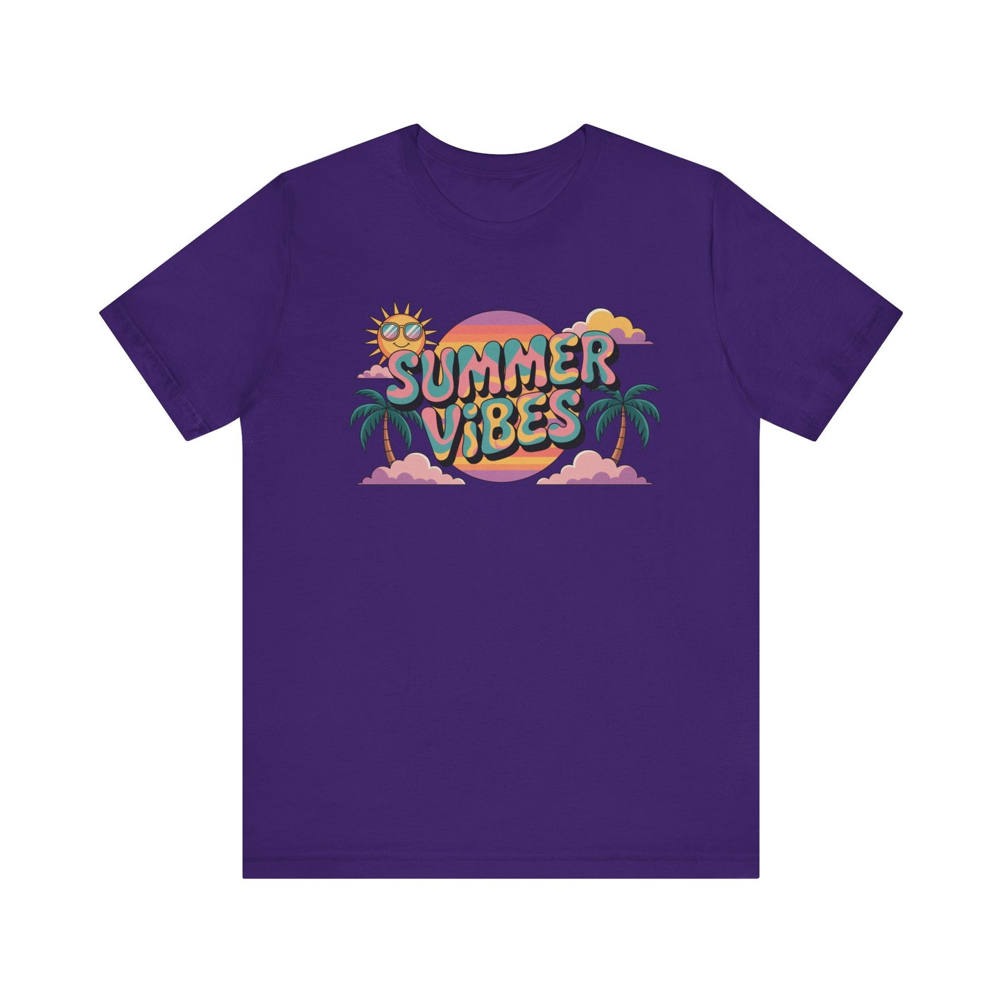 Summer Vibes Graphic Tee, Beachwear, Vacation Shirt, Gift for Sun Lovers, Retro Summer Apparel, Unisex T-Shirt