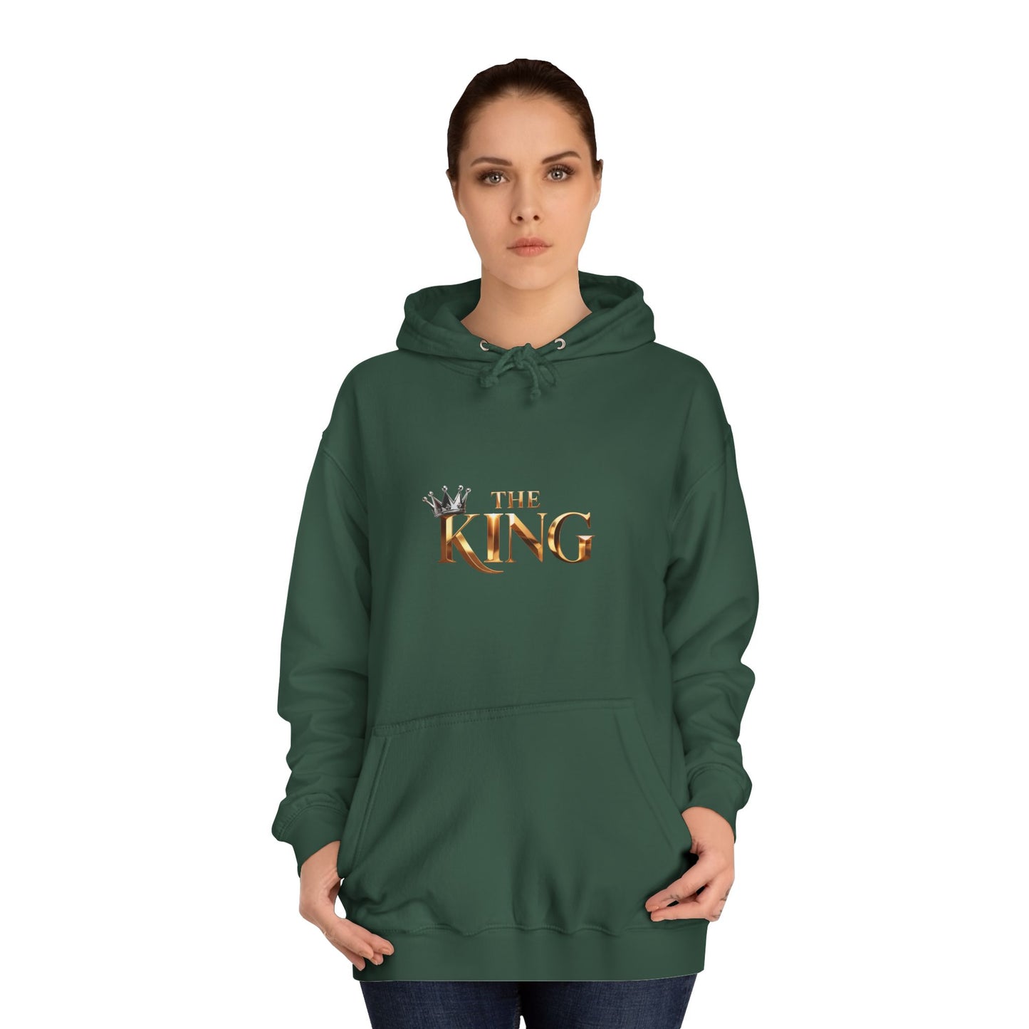 Cool Unisex College Hoodie with 'King' Print, Perfect for Students, Gifts, Casual Wear, College Events, Street Style