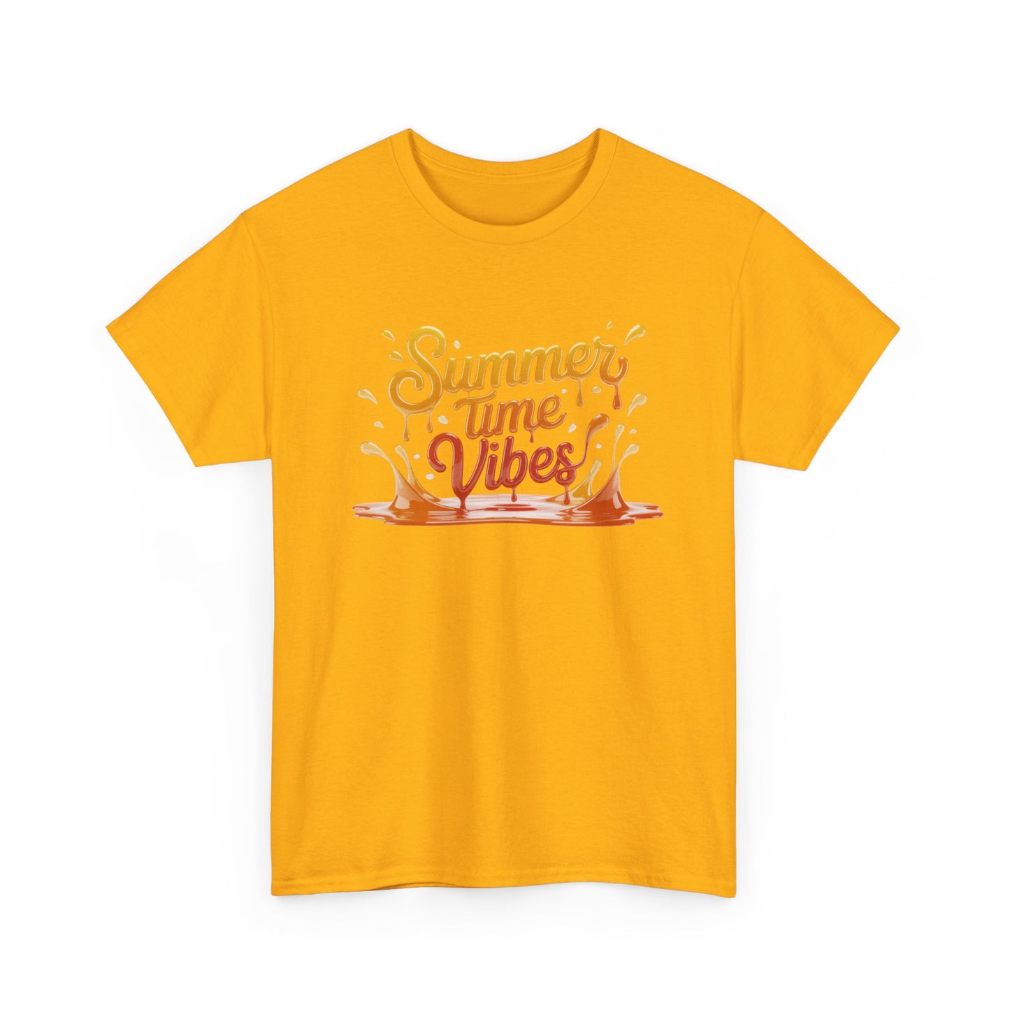 Summer Time Vibes Unisex Heavy Cotton Tee, Casual Summer Clothing, Beachwear, Vacation Top, Gift for Friends