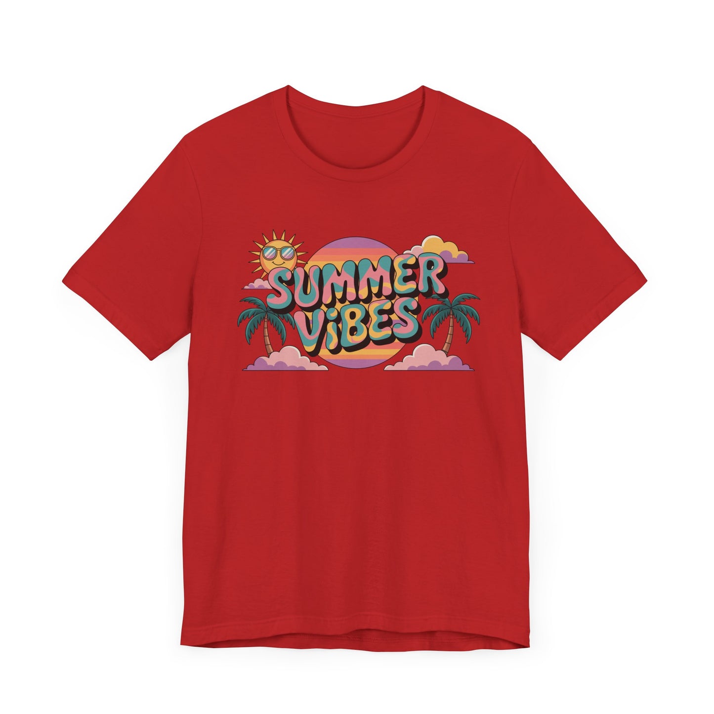 Summer Vibes Graphic Tee, Beachwear, Vacation Shirt, Gift for Sun Lovers, Retro Summer Apparel, Unisex T-Shirt