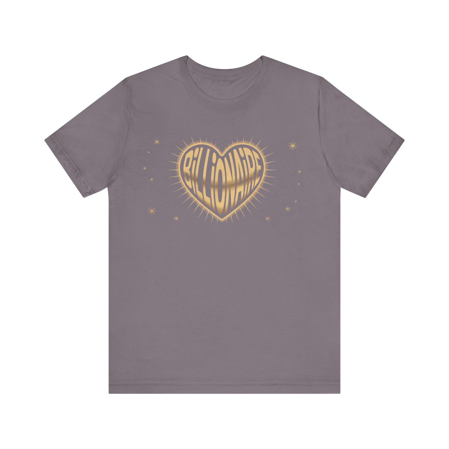 Billionaire Heart Tee, Unisex Jersey Short Sleeve Shirt, Casual Tee for Success Enthusiasts, Gift for Entrepreneurs, Motivational T-Shirt