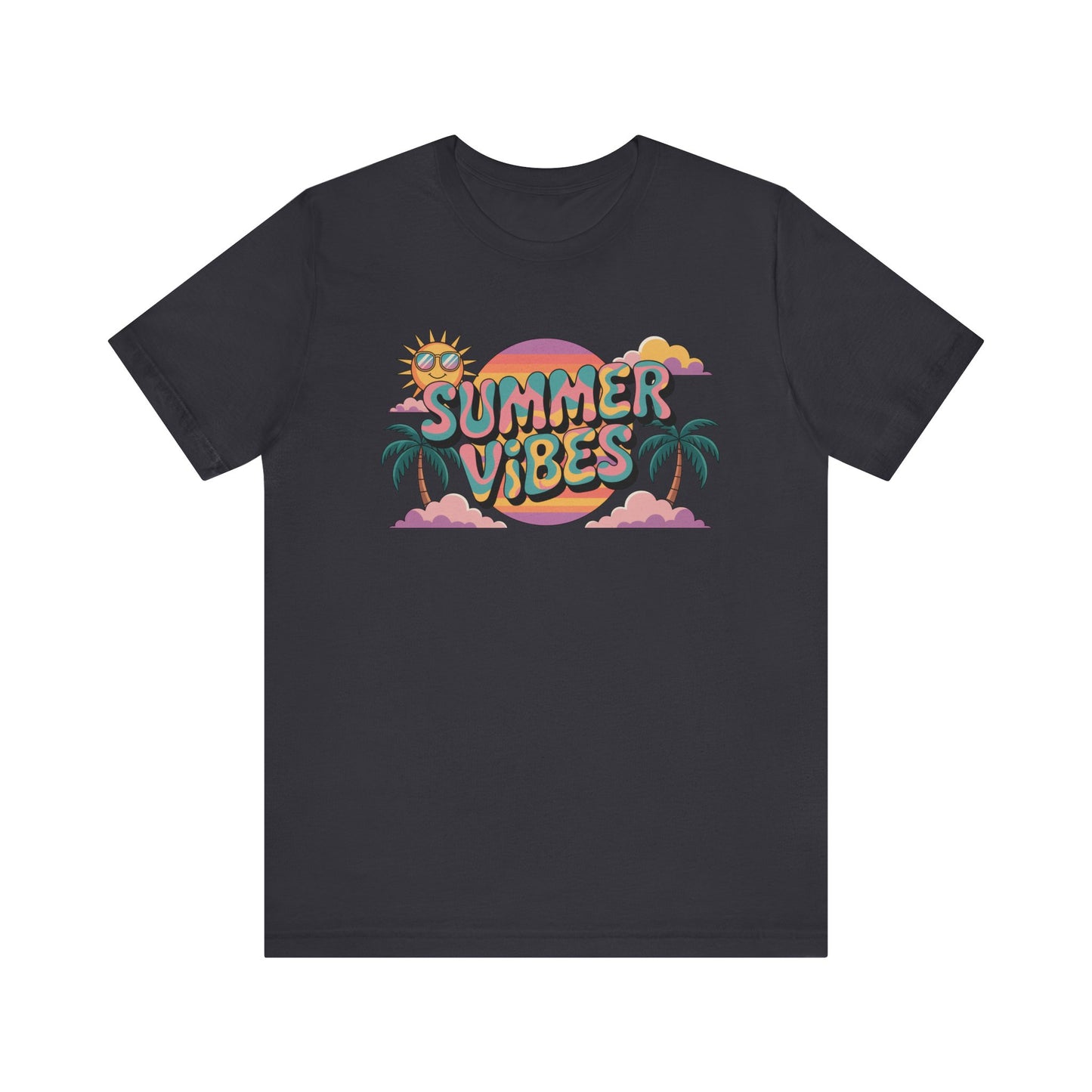 Summer Vibes Graphic Tee, Beachwear, Vacation Shirt, Gift for Sun Lovers, Retro Summer Apparel, Unisex T-Shirt