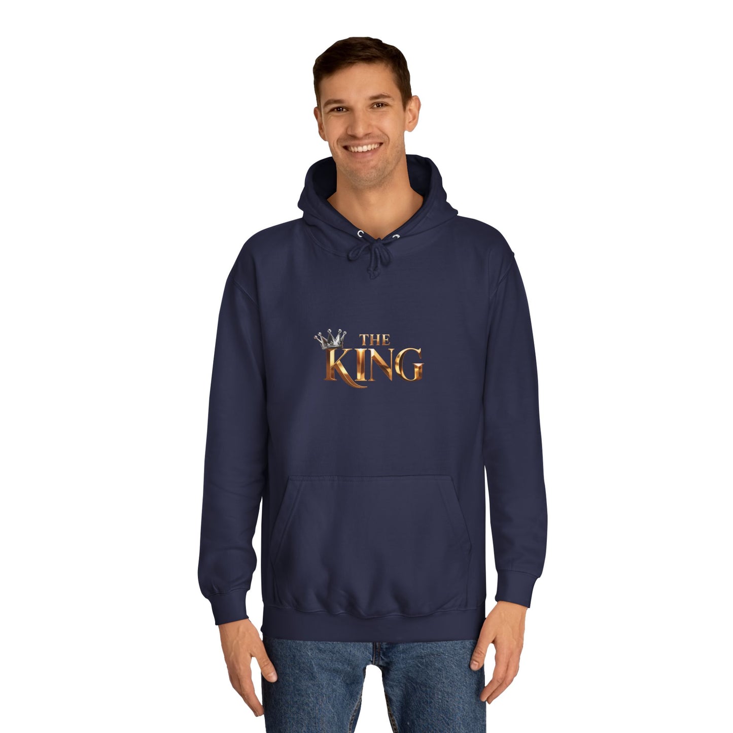 Cool Unisex College Hoodie with 'King' Print, Perfect for Students, Gifts, Casual Wear, College Events, Street Style