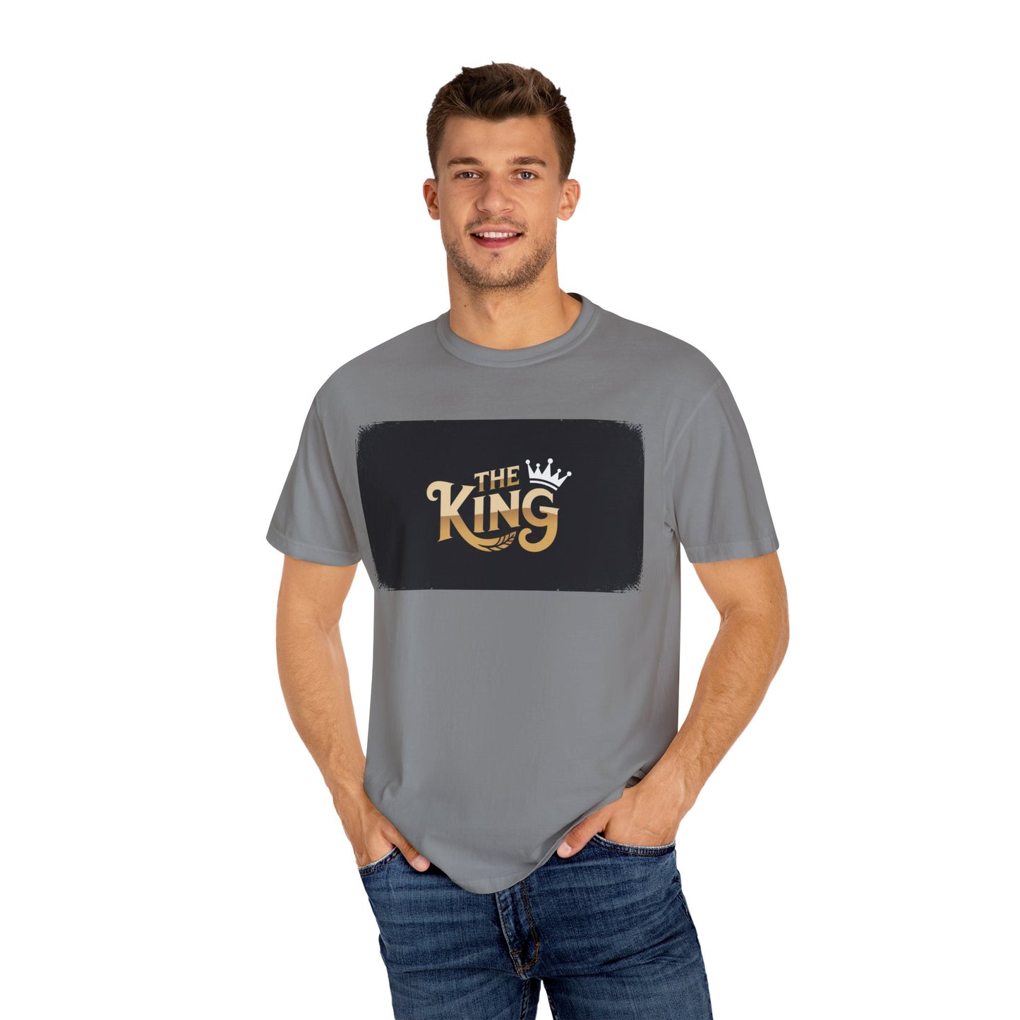 The King Garment-Dyed Unisex T-Shirt - Perfect for Father's Day, Birthdays, Casual Wear, Gifts for Him, Regal Style