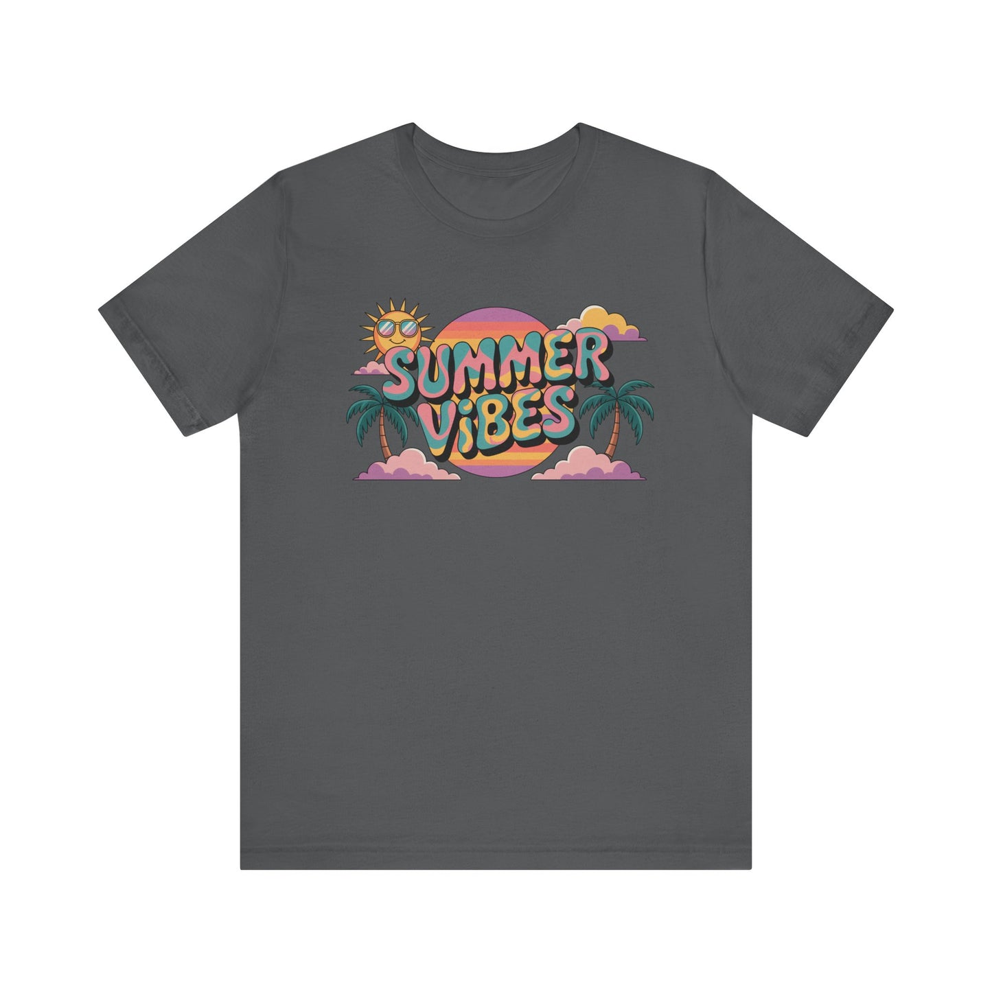 Summer Vibes Graphic Tee, Beachwear, Vacation Shirt, Gift for Sun Lovers, Retro Summer Apparel, Unisex T-Shirt