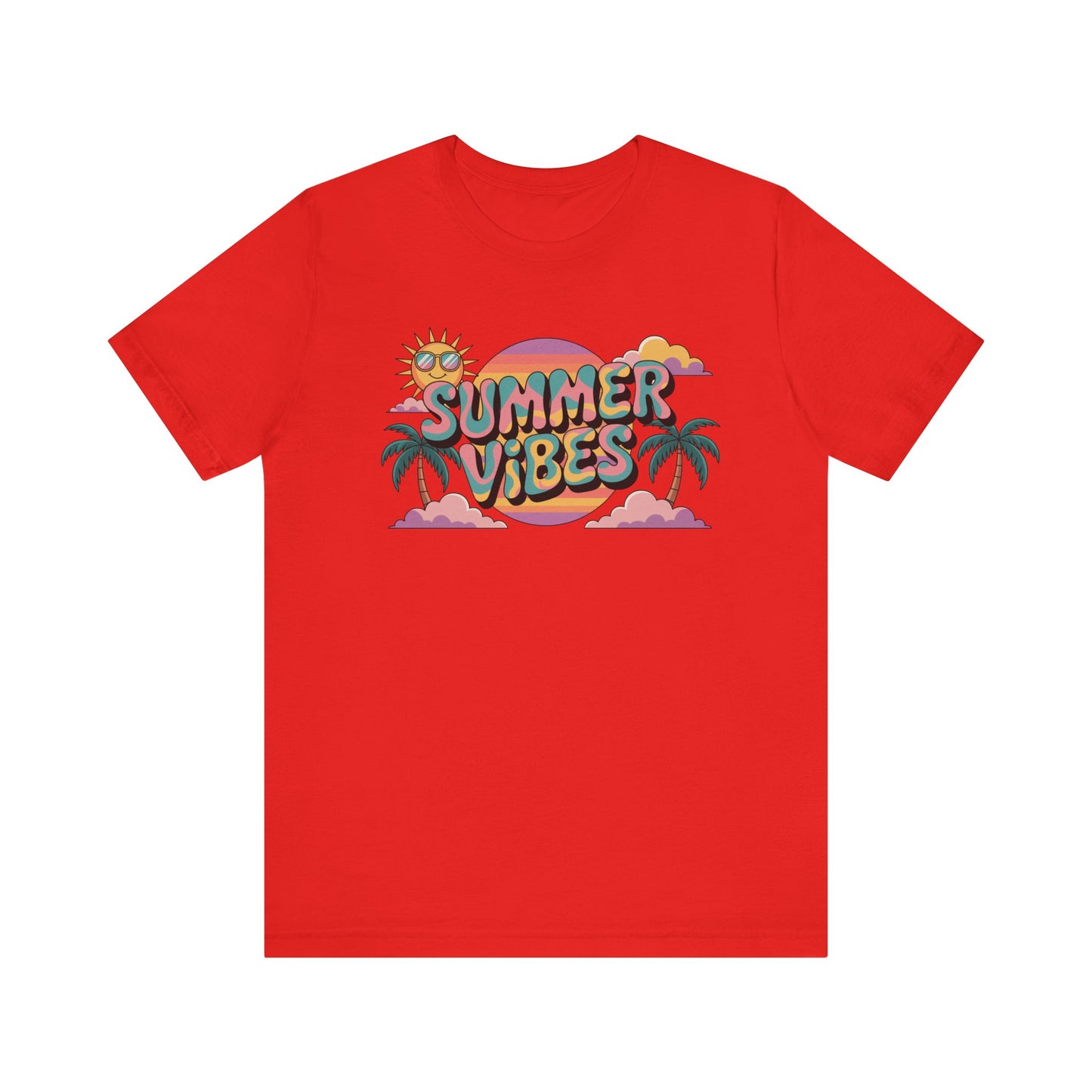Summer Vibes Graphic Tee, Beachwear, Vacation Shirt, Gift for Sun Lovers, Retro Summer Apparel, Unisex T-Shirt