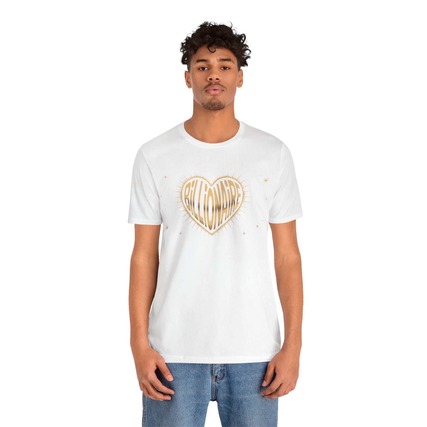Billionaire Heart Tee, Unisex Jersey Short Sleeve Shirt, Casual Tee for Success Enthusiasts, Gift for Entrepreneurs, Motivational T-Shirt