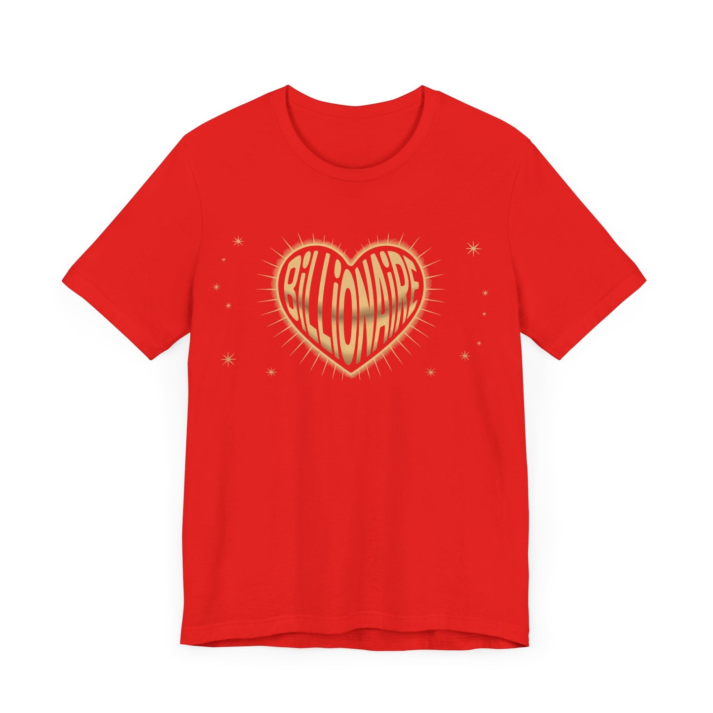 Billionaire Heart Tee, Unisex Jersey Short Sleeve Shirt, Casual Tee for Success Enthusiasts, Gift for Entrepreneurs, Motivational T-Shirt