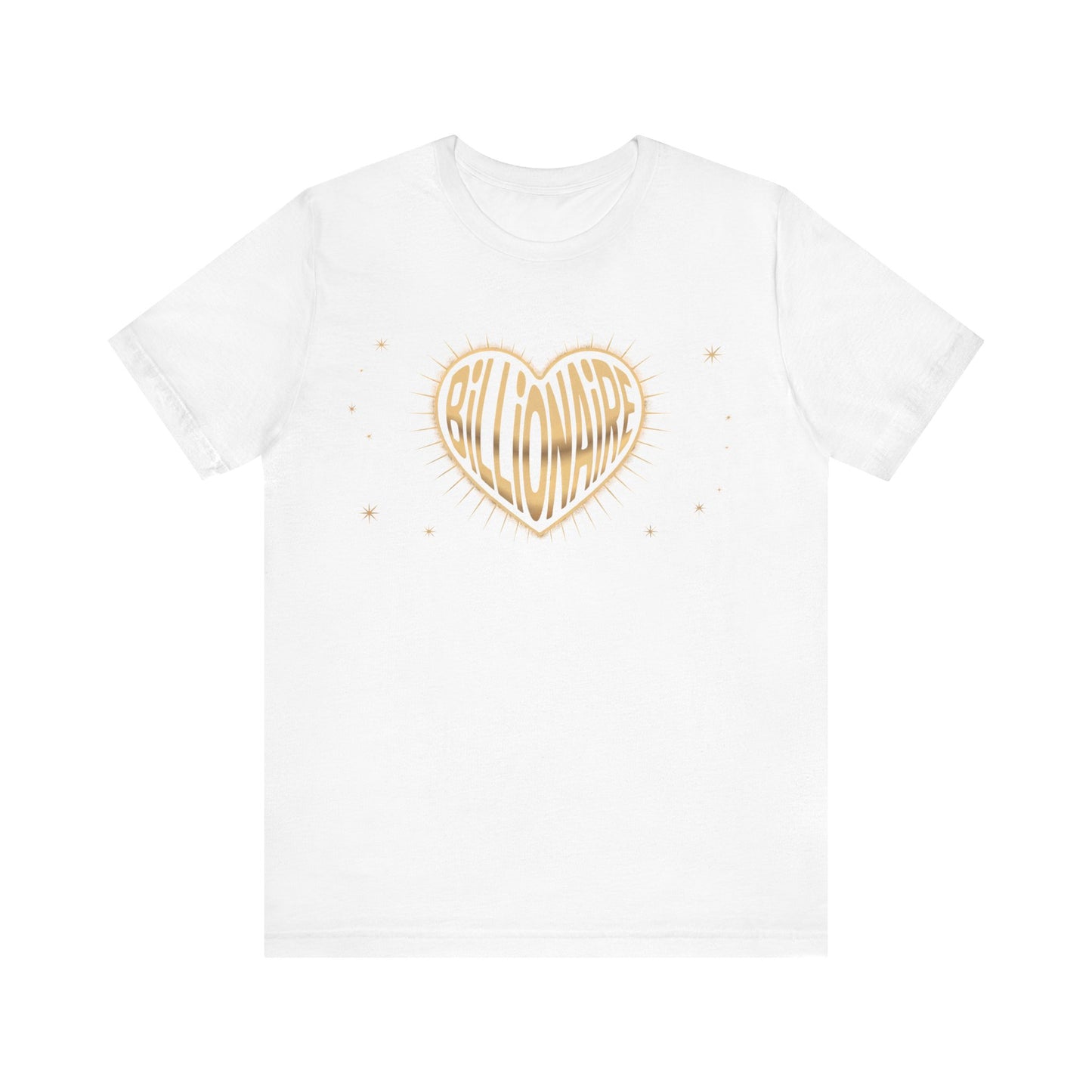 Billionaire Heart Tee, Unisex Jersey Short Sleeve Shirt, Casual Tee for Success Enthusiasts, Gift for Entrepreneurs, Motivational T-Shirt