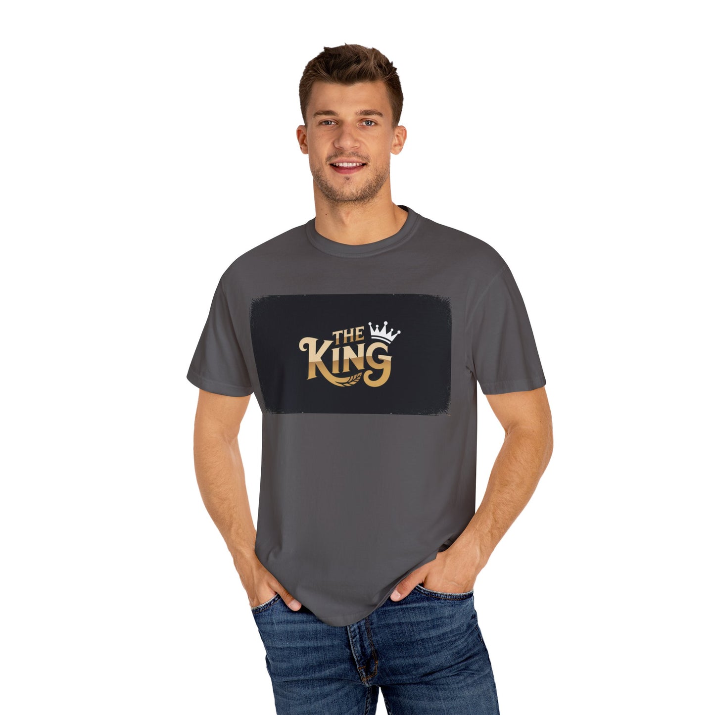 The King Garment-Dyed Unisex T-Shirt - Perfect for Father's Day, Birthdays, Casual Wear, Gifts for Him, Regal Style