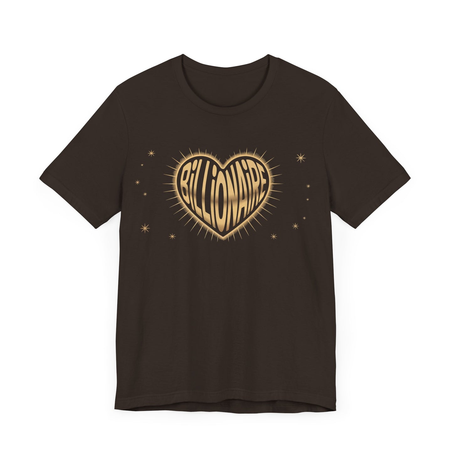 Billionaire Heart Tee, Unisex Jersey Short Sleeve Shirt, Casual Tee for Success Enthusiasts, Gift for Entrepreneurs, Motivational T-Shirt