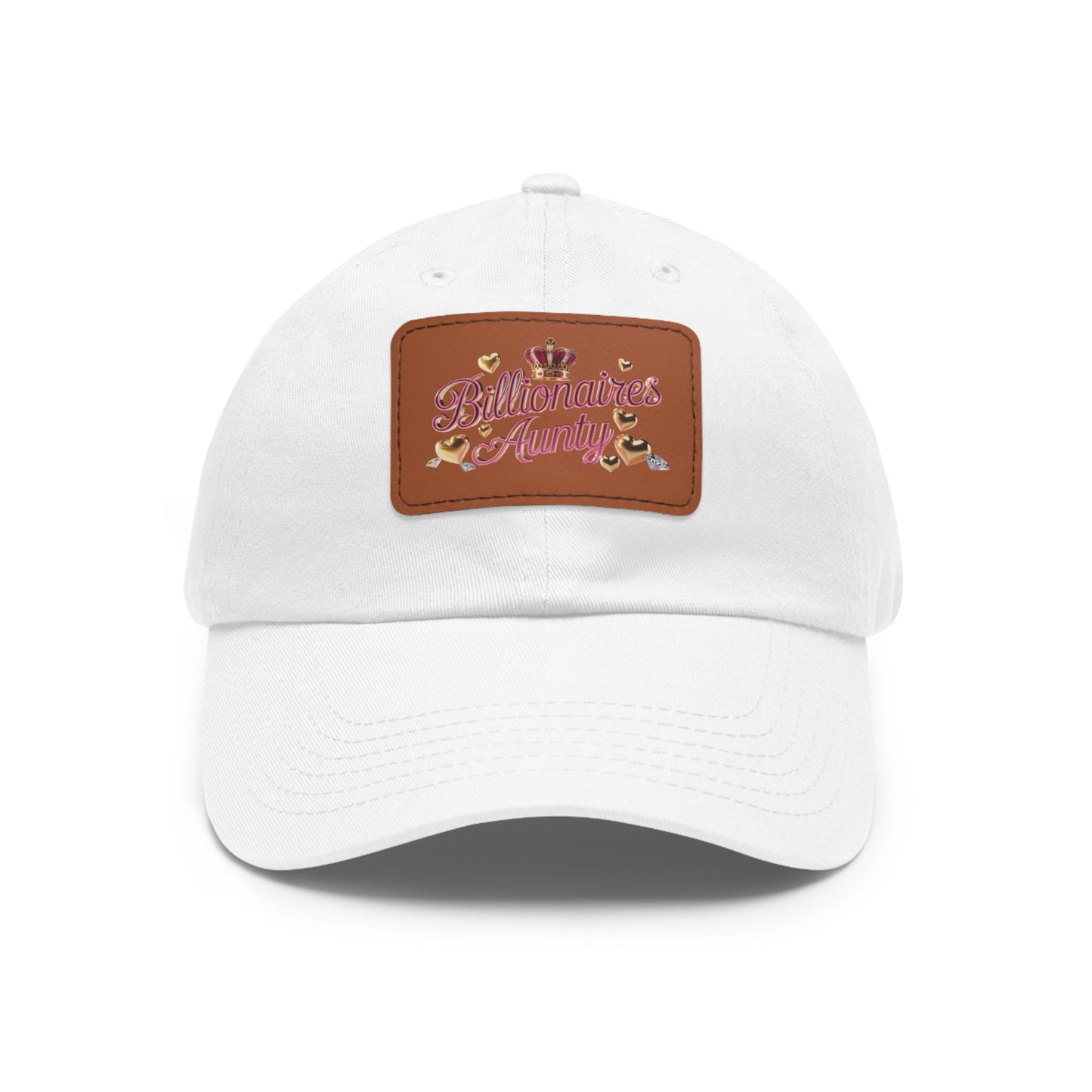 Stylish Dad Hat with Leather Patch, Billionaire Aunt Cap, Casual Fashion Gift, Trendy Accessories, Perfect for Birthdays & Holidays