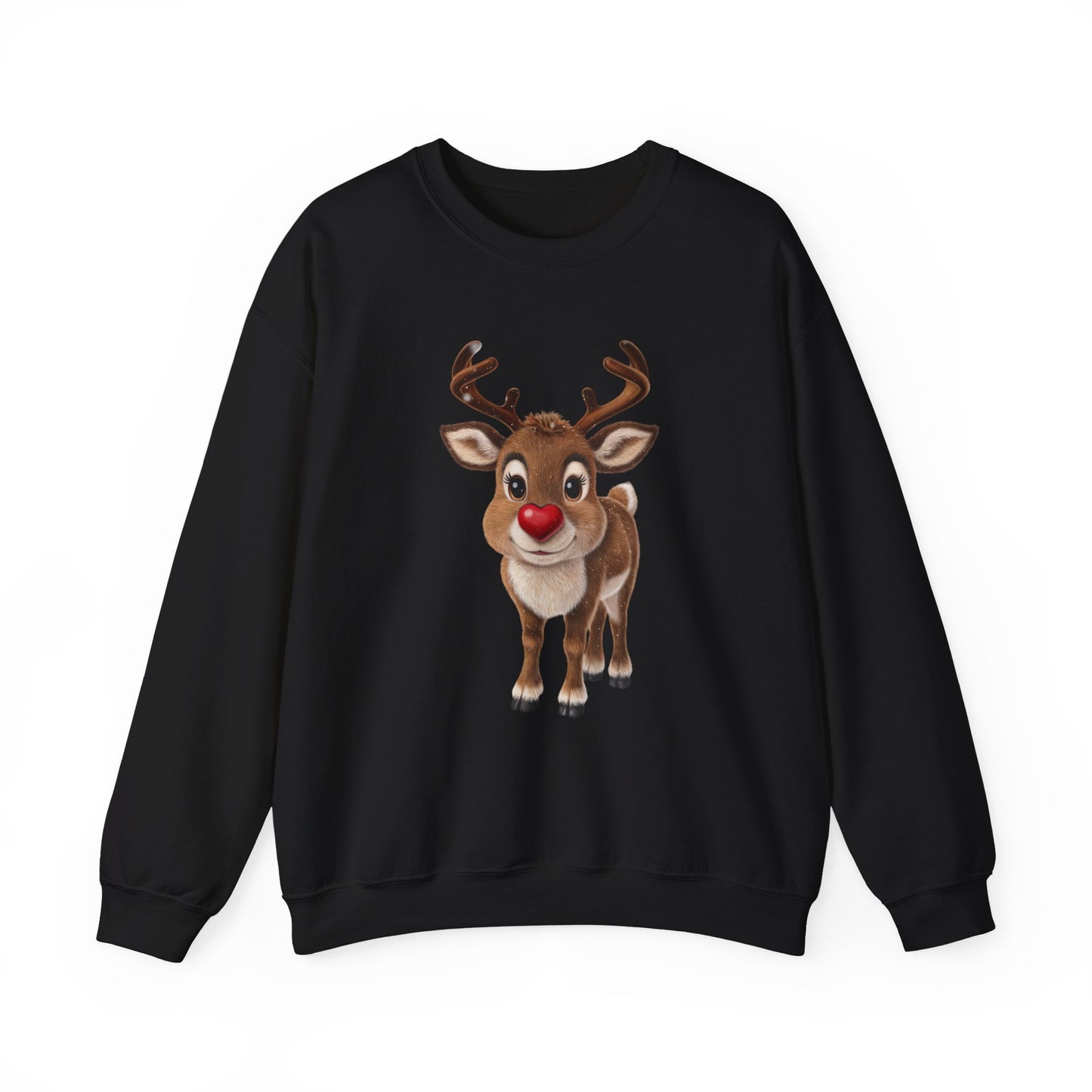 Adorable Reindeer Sweatshirt, Cozy Holiday Wear, Christmas Gift, Winter Outfit, Cute Crewneck