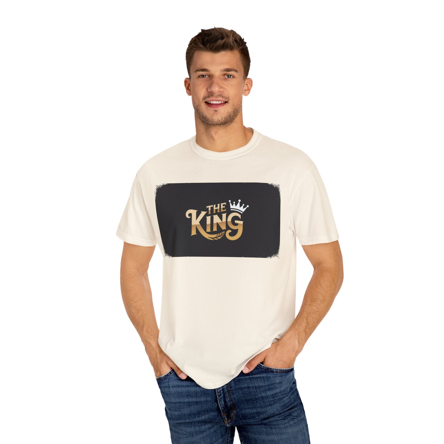 The King Garment-Dyed Unisex T-Shirt - Perfect for Father's Day, Birthdays, Casual Wear, Gifts for Him, Regal Style
