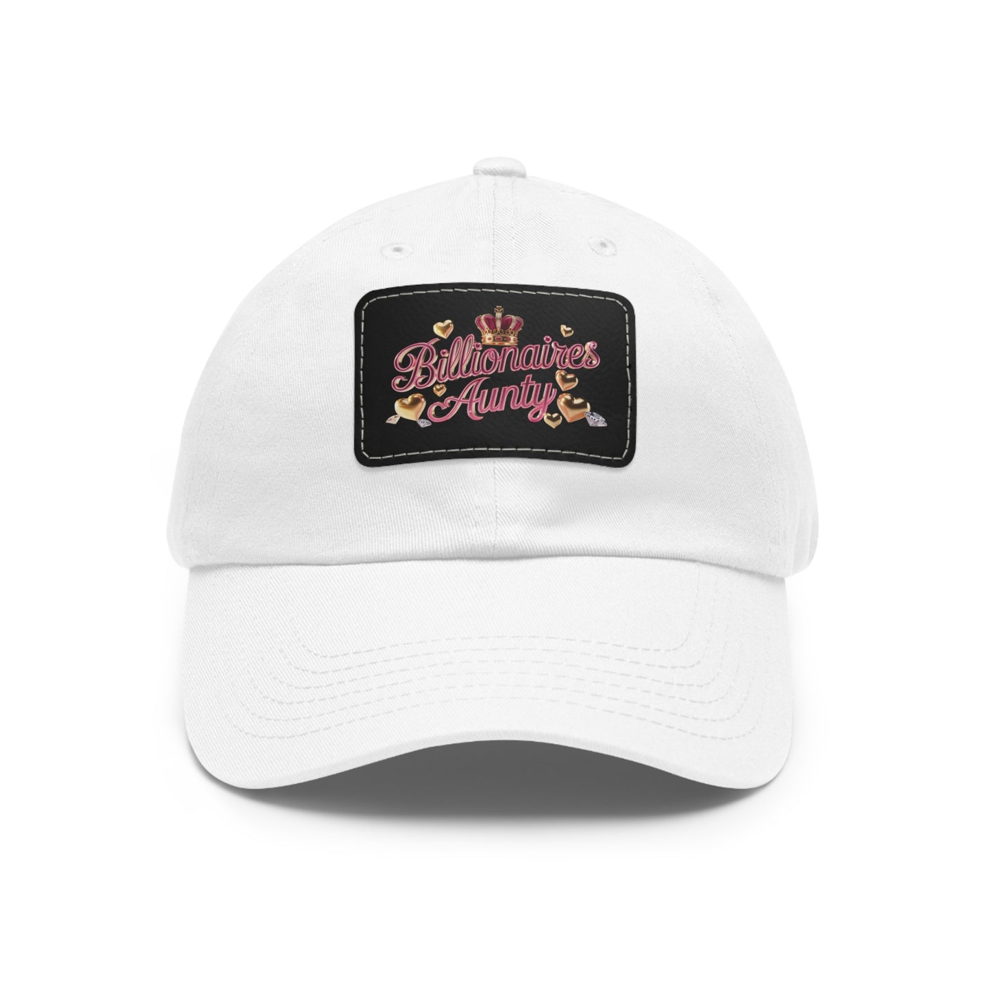 Stylish Dad Hat with Leather Patch, Billionaire Aunt Cap, Casual Fashion Gift, Trendy Accessories, Perfect for Birthdays & Holidays