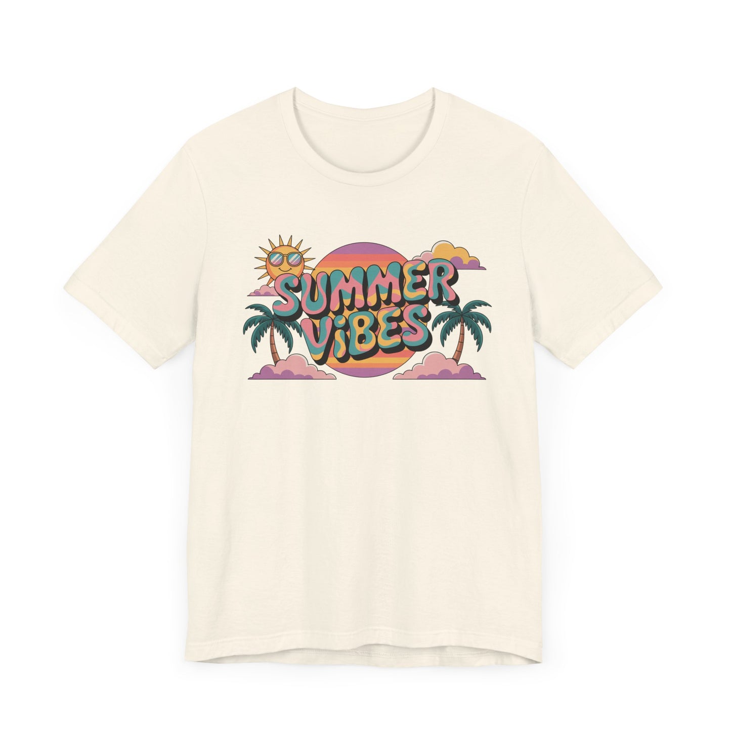 Summer Vibes Graphic Tee, Beachwear, Vacation Shirt, Gift for Sun Lovers, Retro Summer Apparel, Unisex T-Shirt