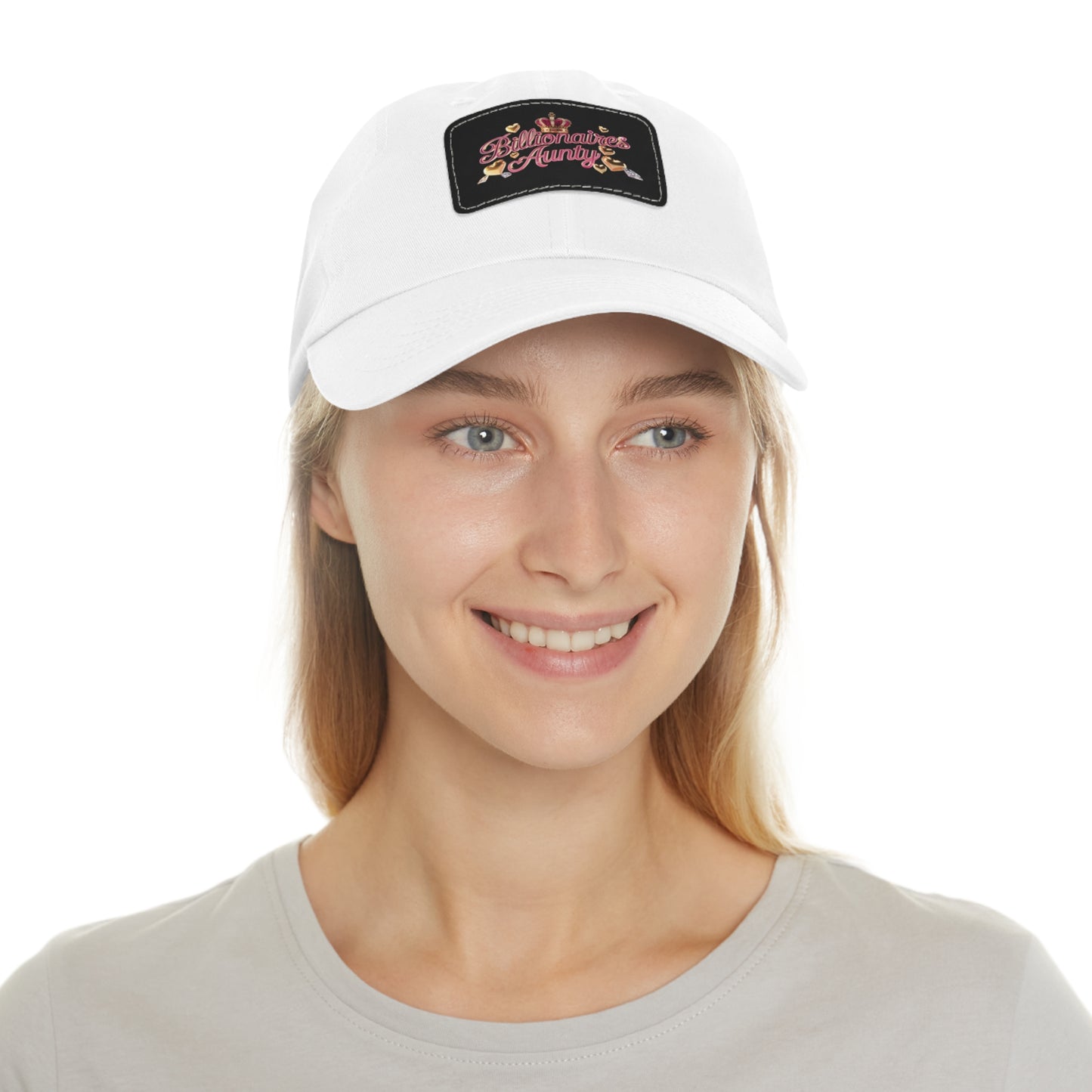 Stylish Dad Hat with Leather Patch, Billionaire Aunt Cap, Casual Fashion Gift, Trendy Accessories, Perfect for Birthdays & Holidays