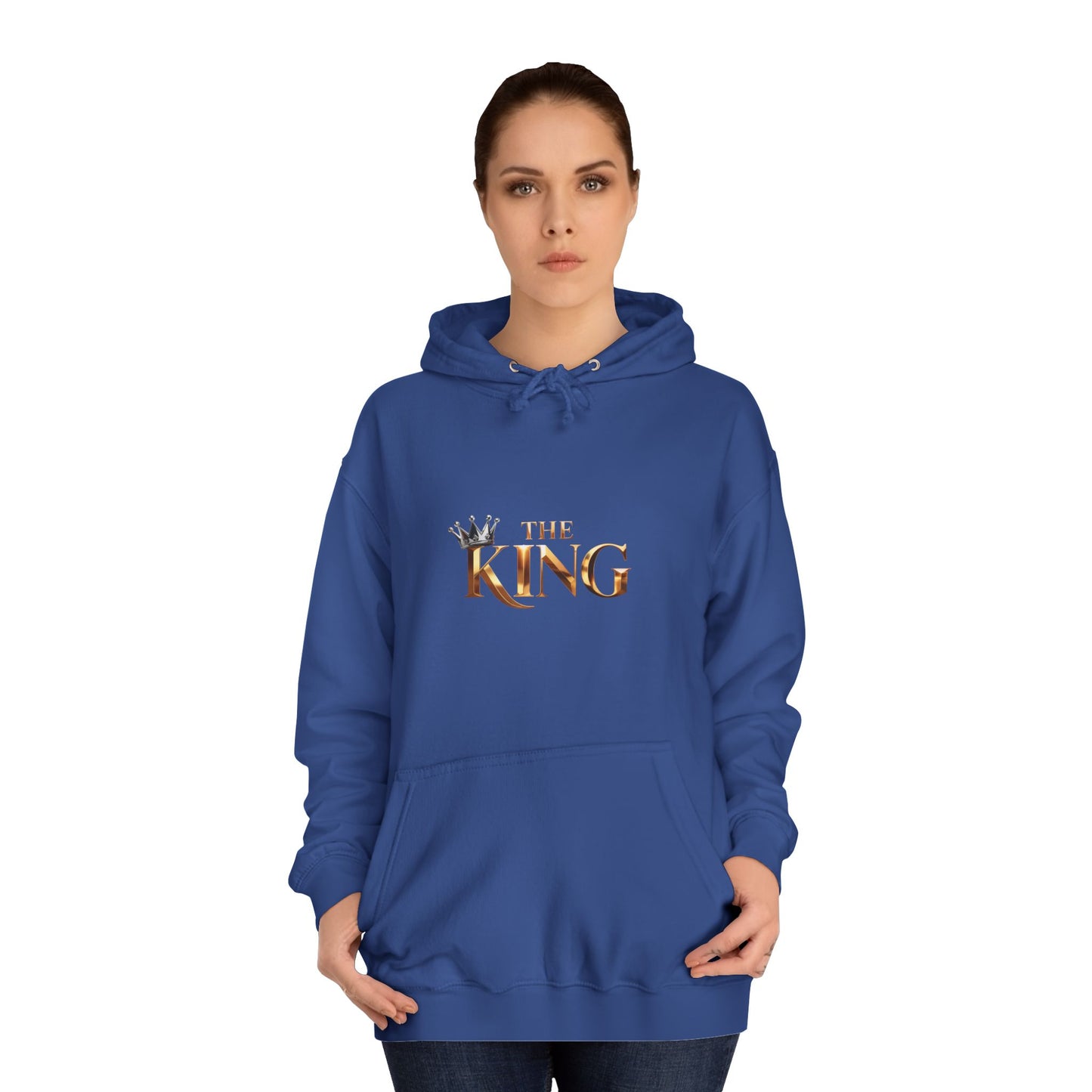 Cool Unisex College Hoodie with 'King' Print, Perfect for Students, Gifts, Casual Wear, College Events, Street Style