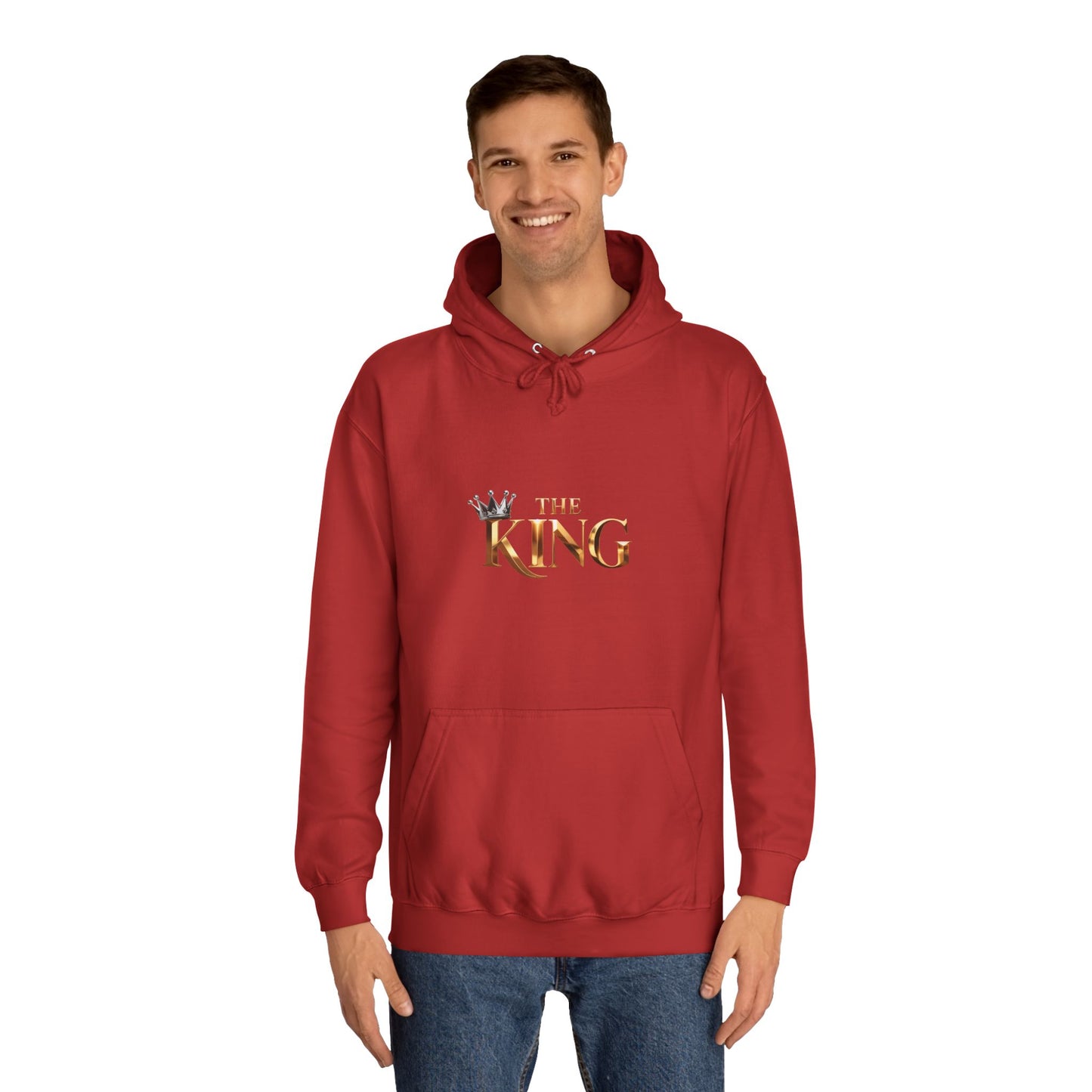 Cool Unisex College Hoodie with 'King' Print, Perfect for Students, Gifts, Casual Wear, College Events, Street Style