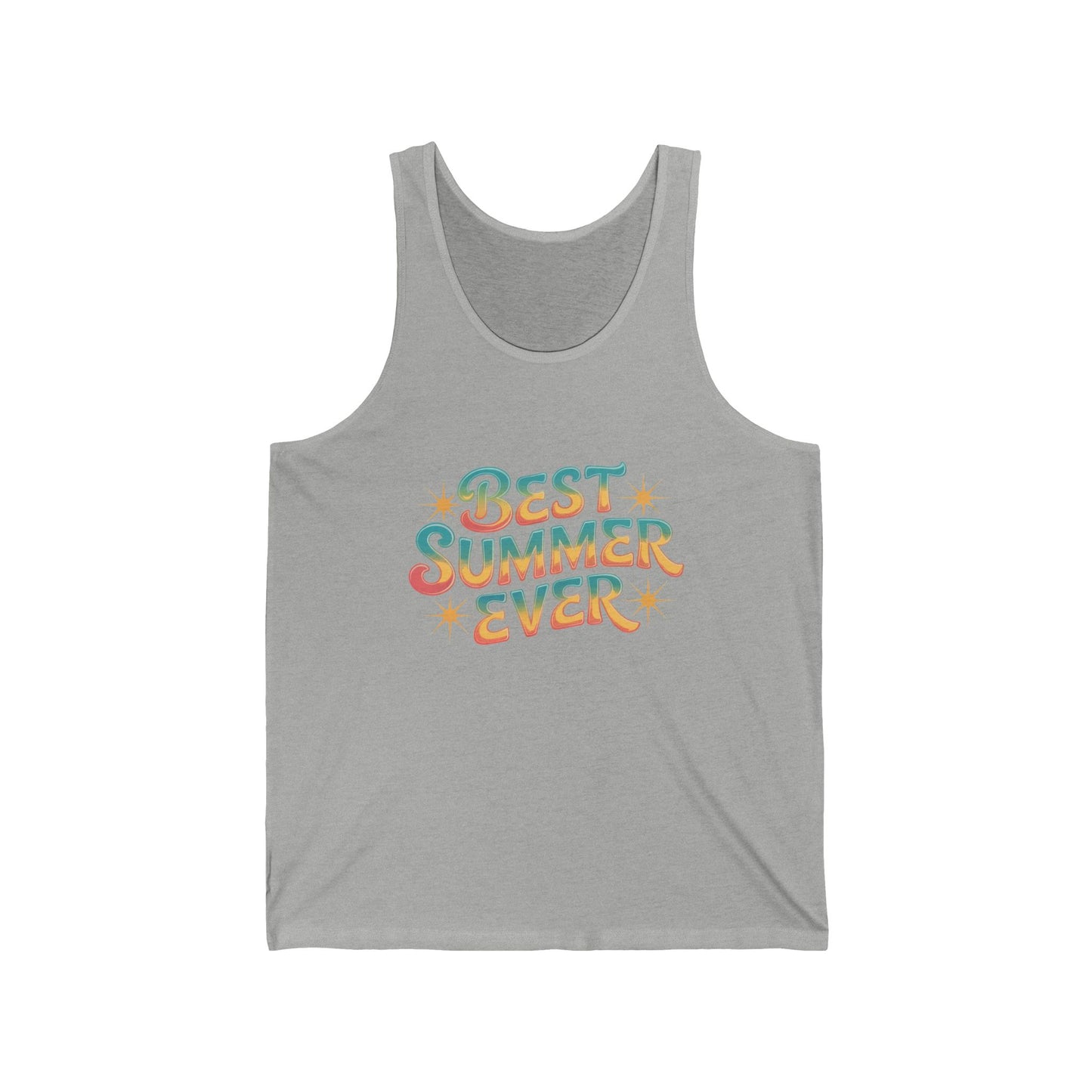 Best Summer Ever Unisex Jersey Tank Top, Summer Apparel, Casual Wear, Gift for Vacation, Beachwear