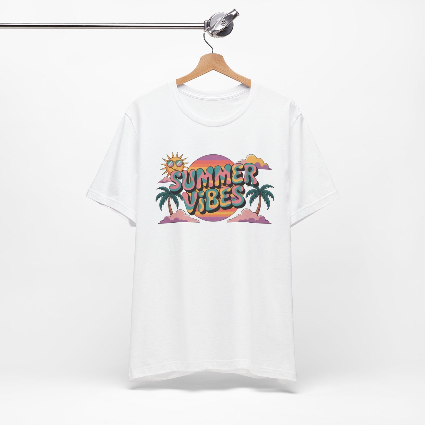 Summer Vibes Graphic Tee, Beachwear, Vacation Shirt, Gift for Sun Lovers, Retro Summer Apparel, Unisex T-Shirt