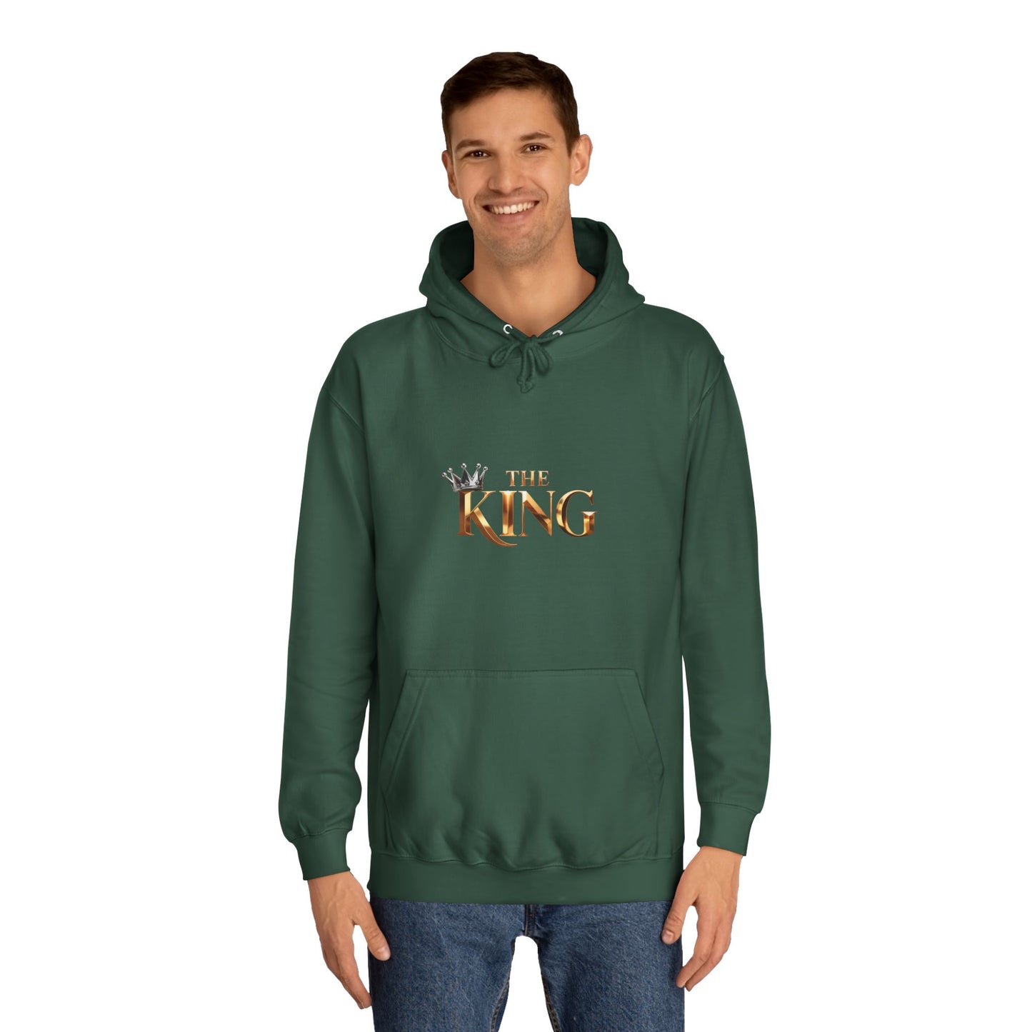Cool Unisex College Hoodie with 'King' Print, Perfect for Students, Gifts, Casual Wear, College Events, Street Style