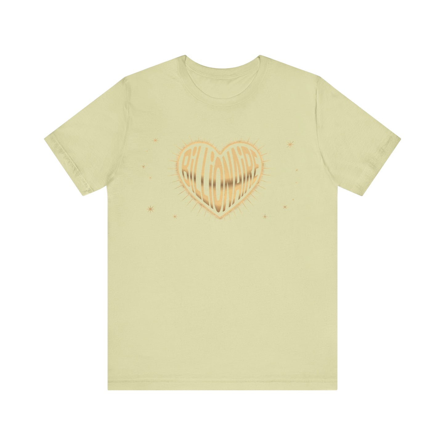 Billionaire Heart Tee, Unisex Jersey Short Sleeve Shirt, Casual Tee for Success Enthusiasts, Gift for Entrepreneurs, Motivational T-Shirt
