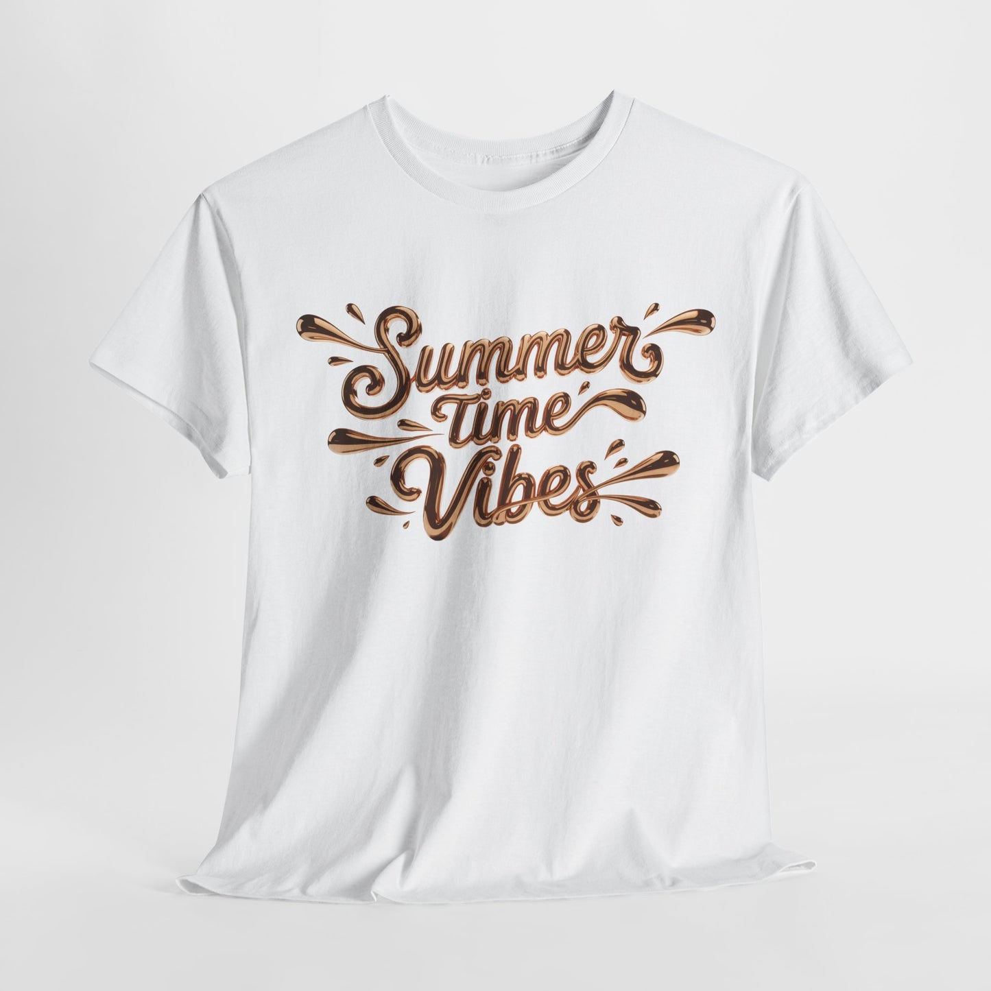 Summer Time Vibes Unisex Heavy Cotton Tee | Cute Summer Shirt, Beachwear, Vacation T-Shirt, Gift for Friends, Casual Style