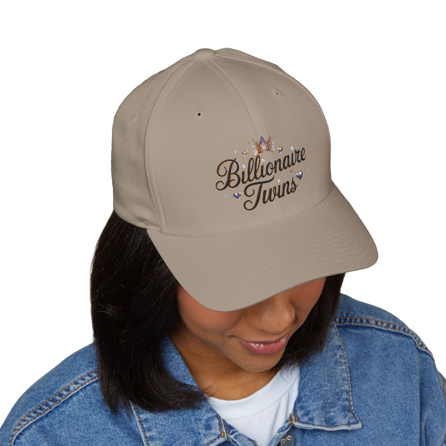 Billionaire Twins Embroidered Cap, Trendy Hat for Twins, Adjustable Closure, Gift for Siblings, Fashionable Accessory