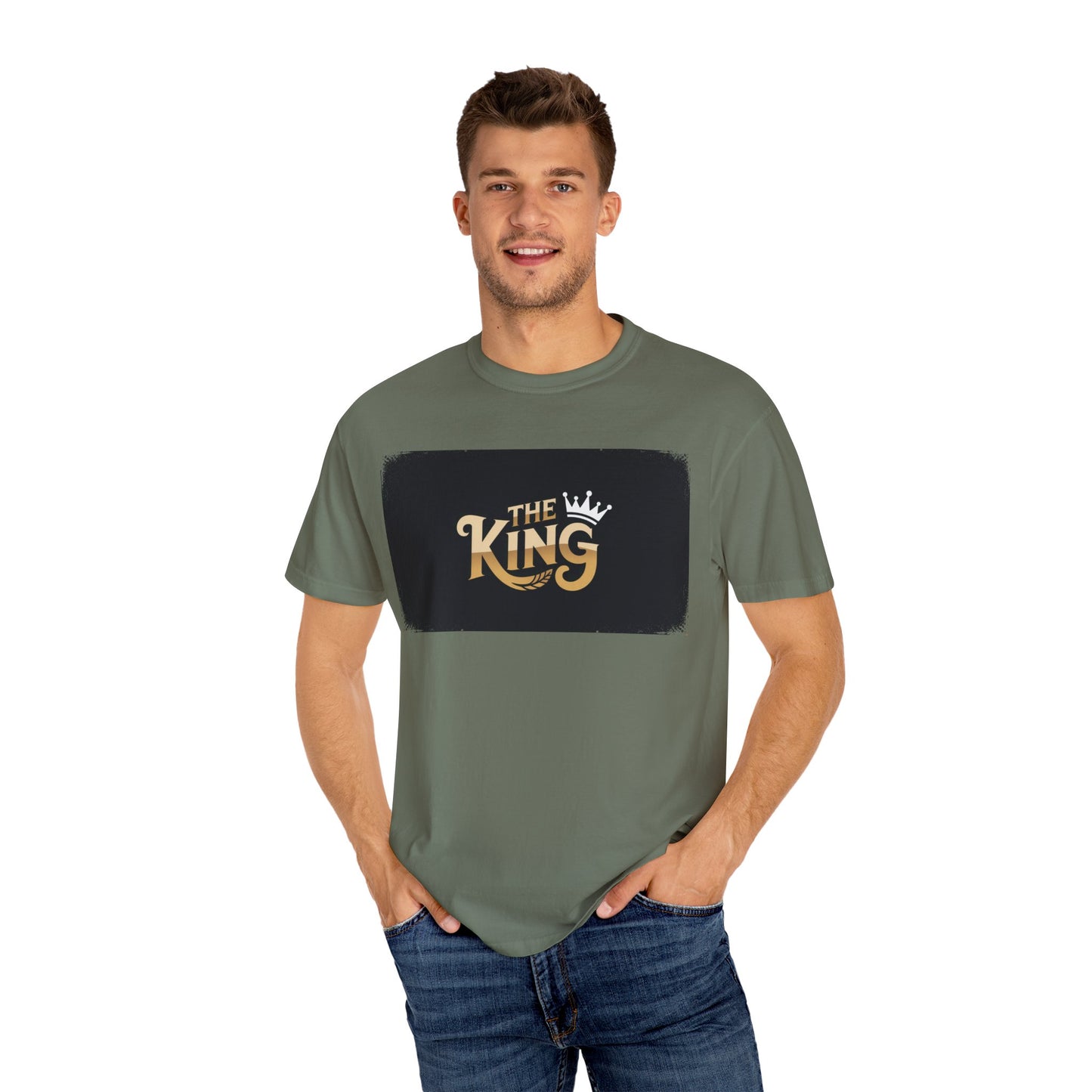 The King Garment-Dyed Unisex T-Shirt - Perfect for Father's Day, Birthdays, Casual Wear, Gifts for Him, Regal Style