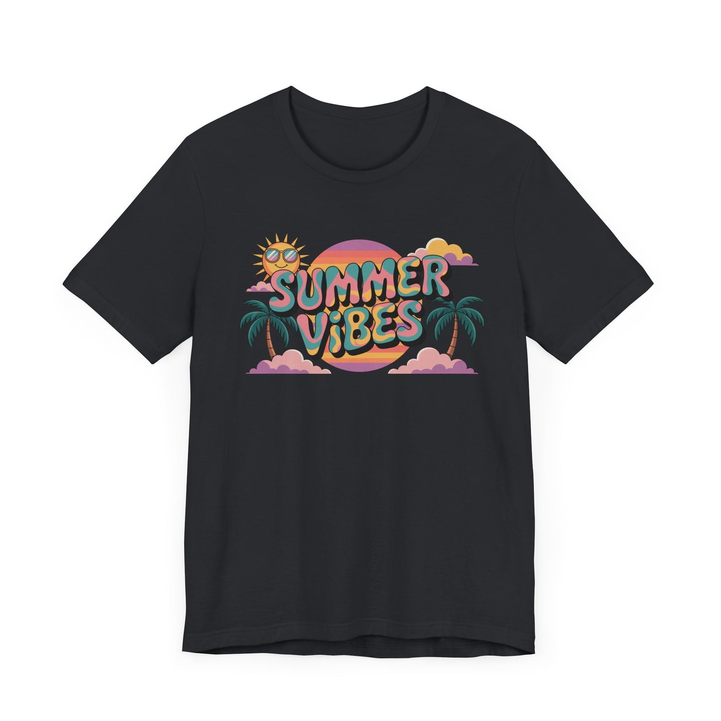 Summer Vibes Graphic Tee, Beachwear, Vacation Shirt, Gift for Sun Lovers, Retro Summer Apparel, Unisex T-Shirt