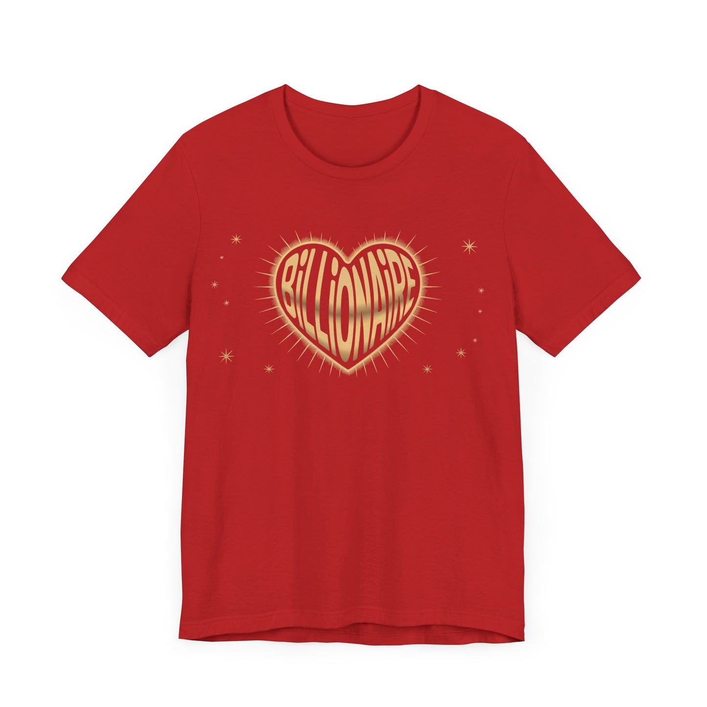 Billionaire Heart Tee, Unisex Jersey Short Sleeve Shirt, Casual Tee for Success Enthusiasts, Gift for Entrepreneurs, Motivational T-Shirt