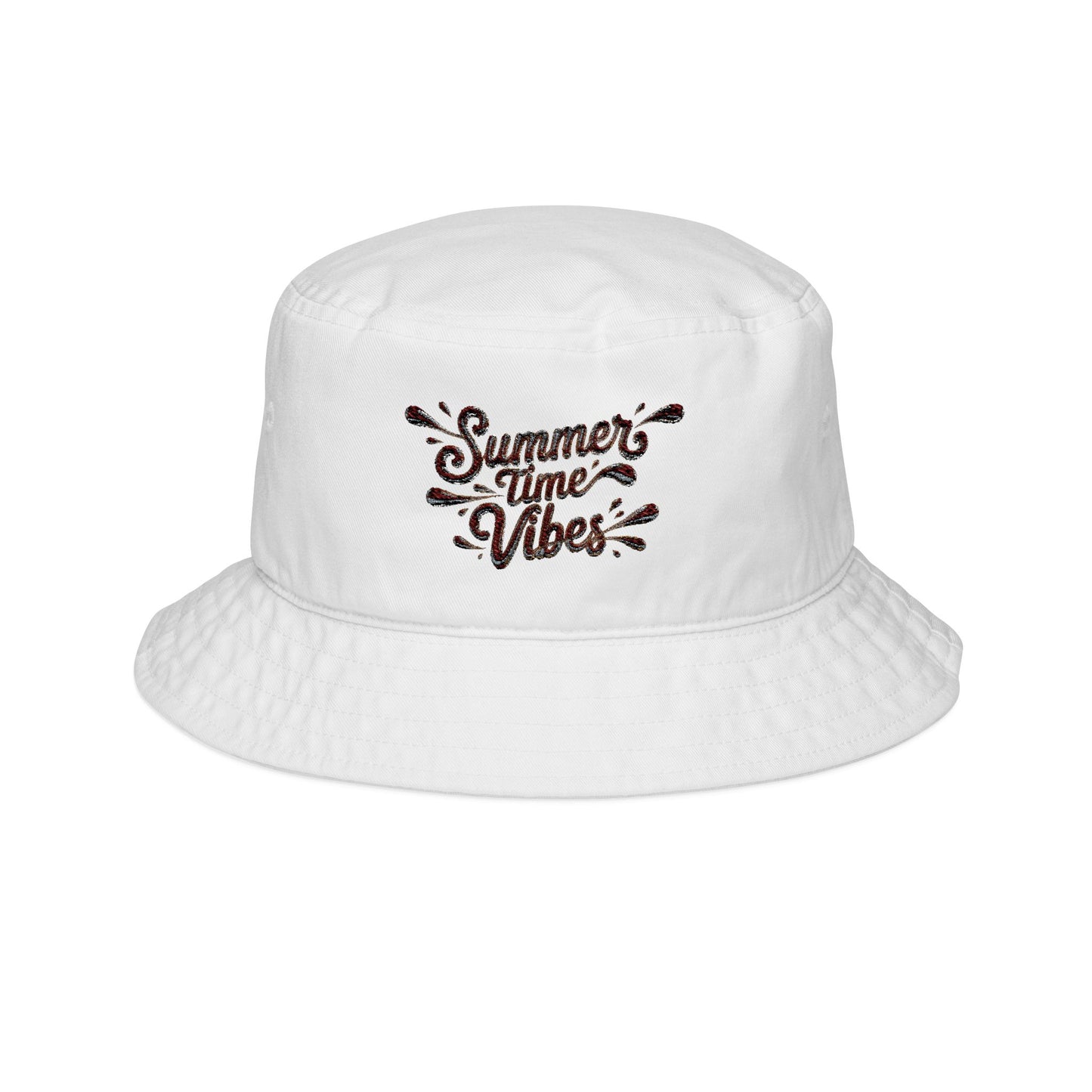 Stylish Summer Bucket Hat | Embroidered 'Summer Vibes' | Perfect for Festivals, Beach Days, Casual Outings, Gifts