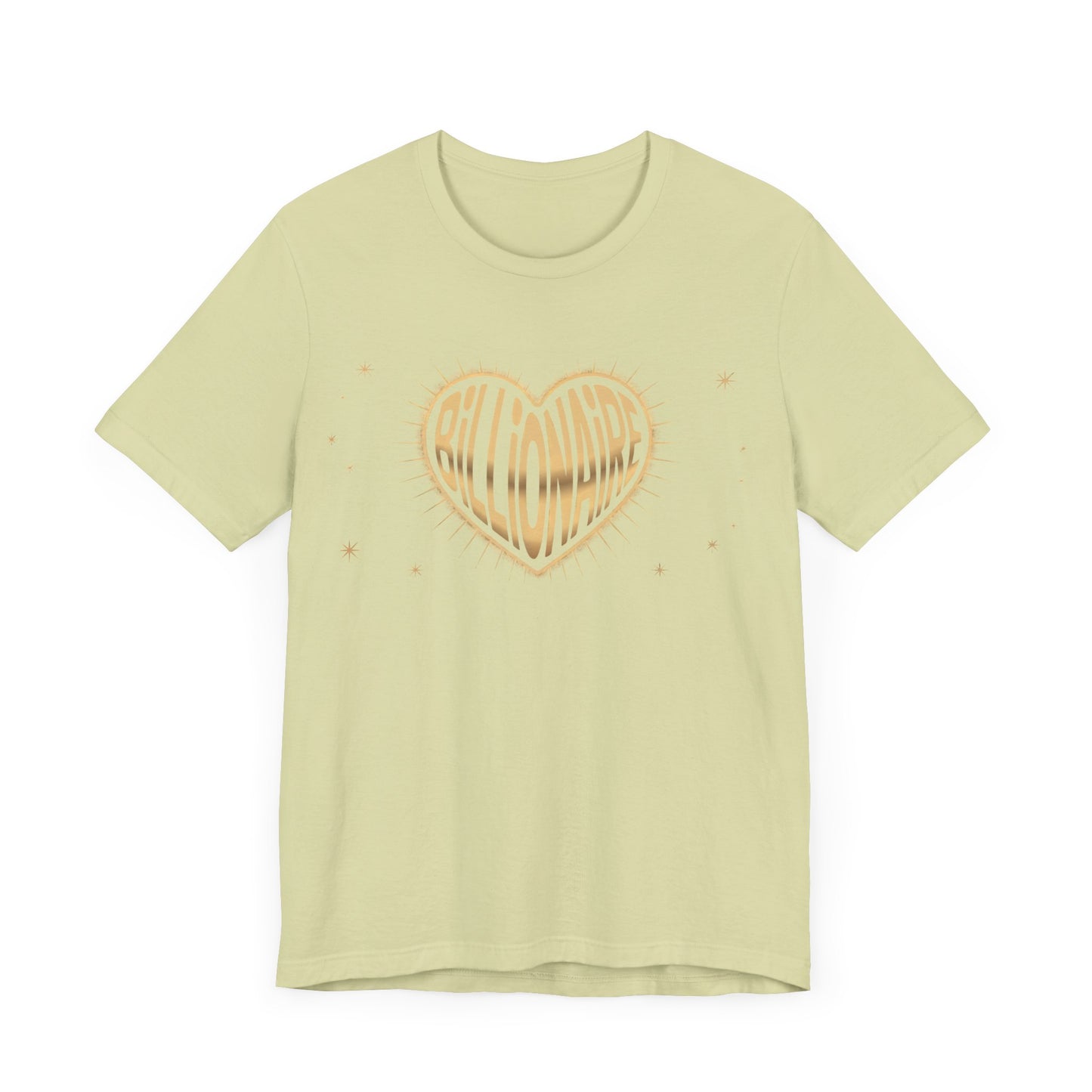 Billionaire Heart Tee, Unisex Jersey Short Sleeve Shirt, Casual Tee for Success Enthusiasts, Gift for Entrepreneurs, Motivational T-Shirt