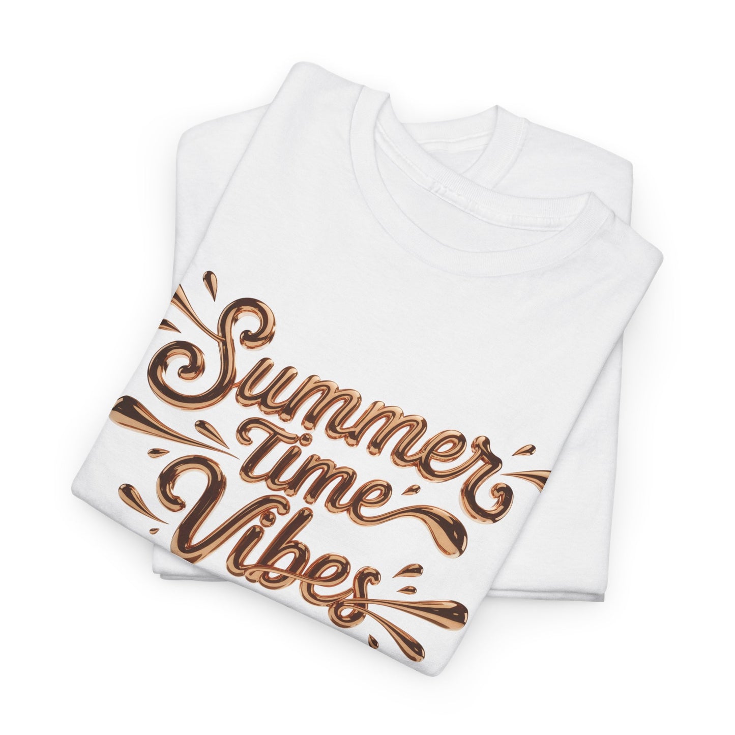 Summer Time Vibes Unisex Heavy Cotton Tee | Cute Summer Shirt, Beachwear, Vacation T-Shirt, Gift for Friends, Casual Style