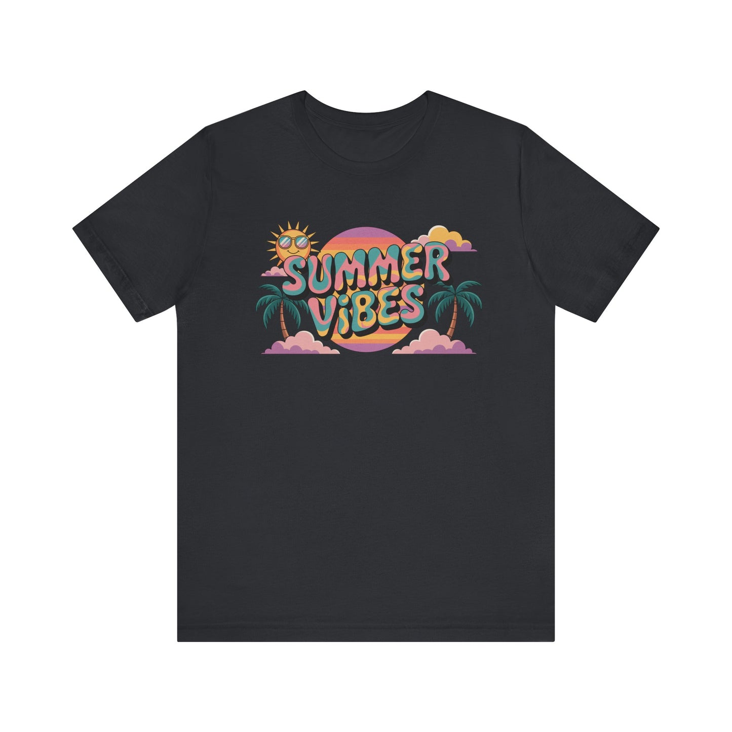 Summer Vibes Graphic Tee, Beachwear, Vacation Shirt, Gift for Sun Lovers, Retro Summer Apparel, Unisex T-Shirt